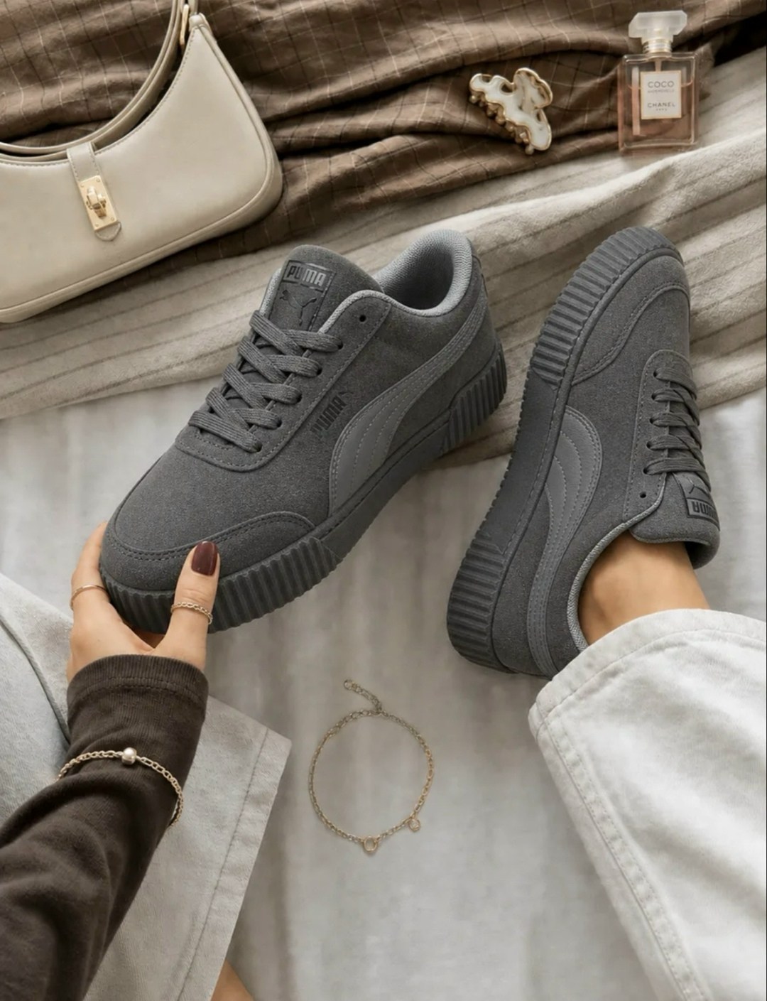 ,кеды пума женские бархатные серые,puma кроссовки,кроссовки puma suede серые, женская