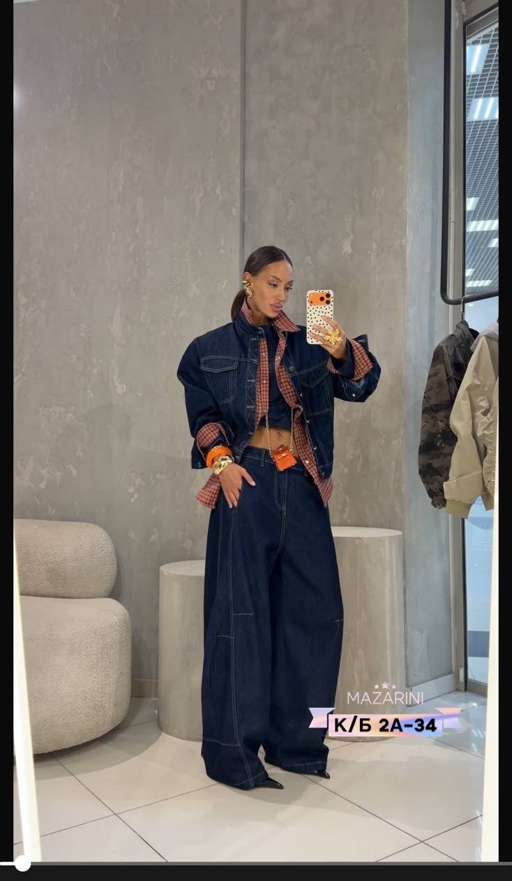 широкие джинсы,джинсовая куртка,джинсовый костюм,denim jacket