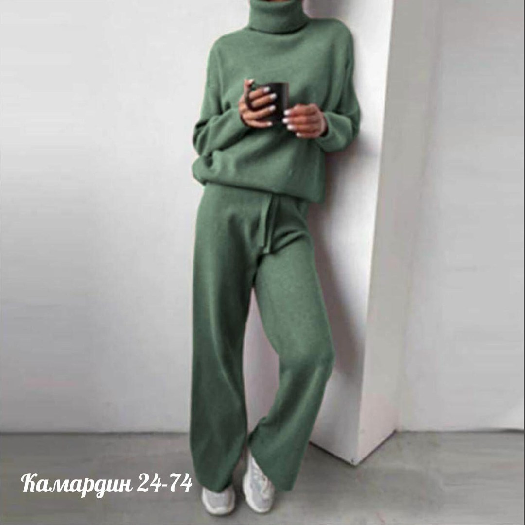 женский брючный костюм,костюм с широкими штанами,костюм женский,костюм женский кофта и штаны арт. 1549041,брючный костюм