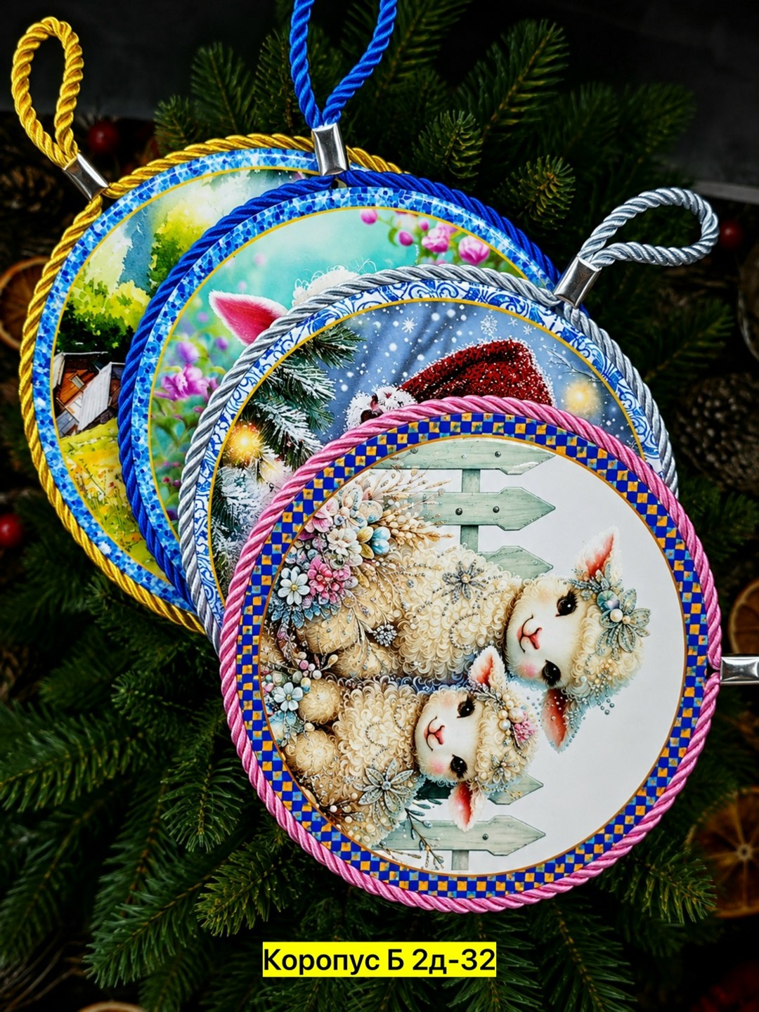 коза овца,новогодние игрушка,овца и баран,овец,подставка под горячее