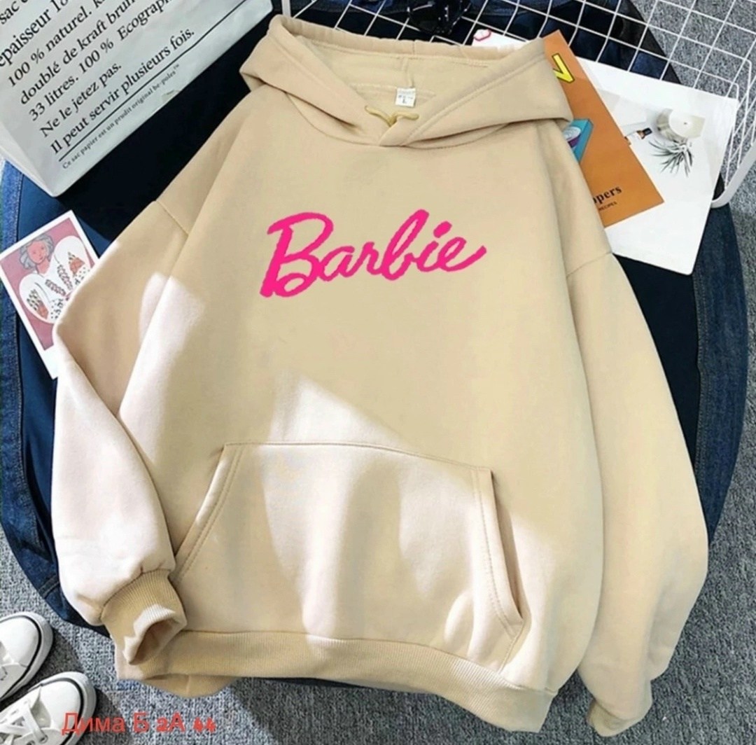 толстовка барби,худи оверсайз barbie,худи барби,свитшот толстовка,женская толстовка