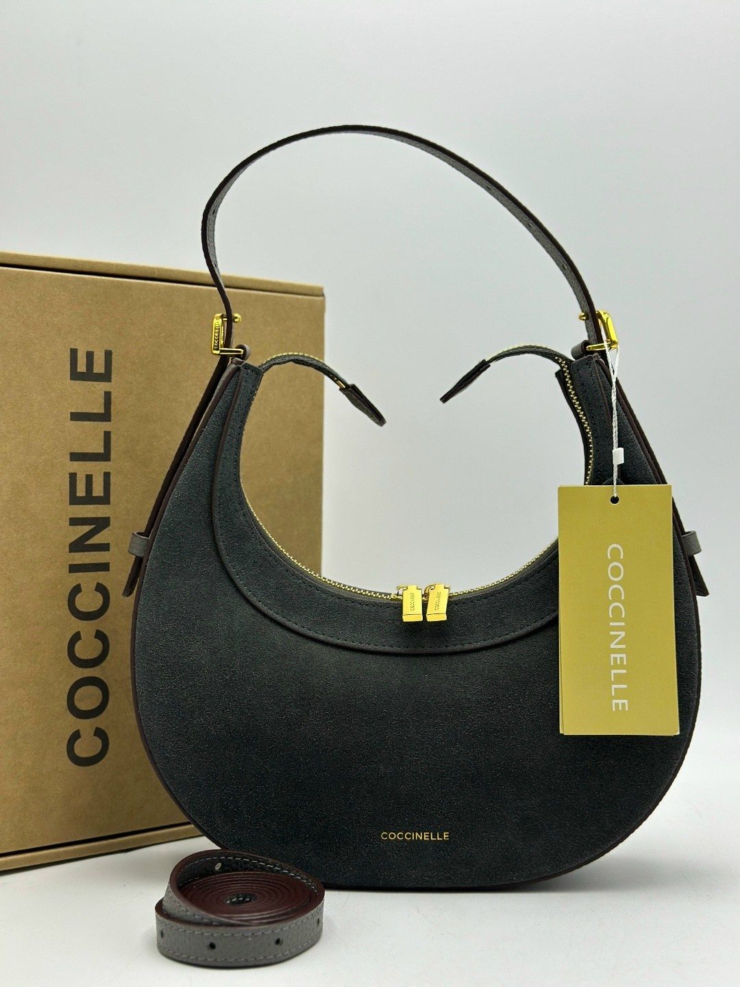 сумка coccinelle,сумка хобо coccinelle натуральная замша,брендовые сумочки,сумка coccinelle натуральная замша люкс,сумки женская