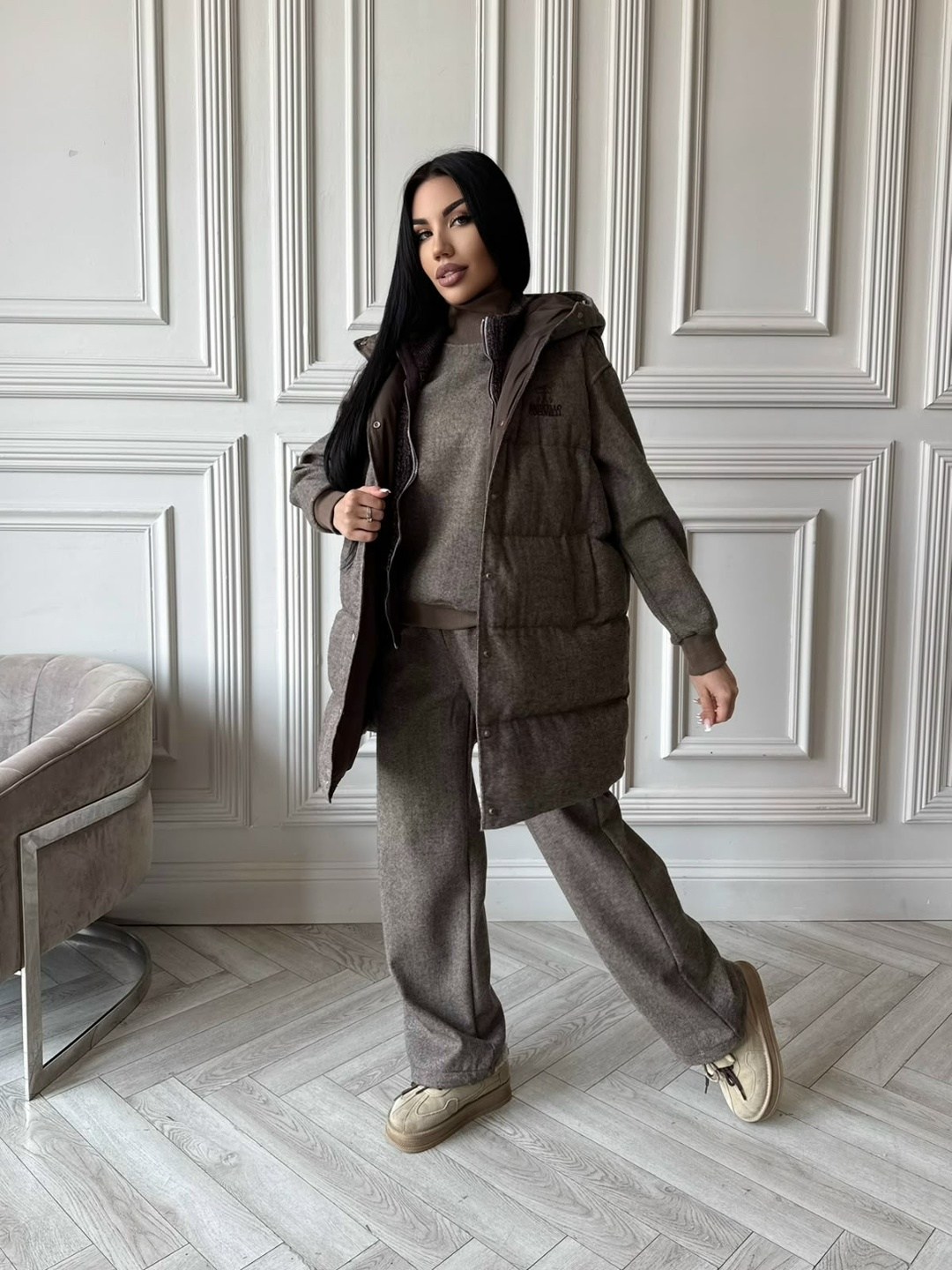 костюм тройка,костюм тройка женский,miu miu женский серый костюм тройка premium,костюм на флисе,костюм теплый