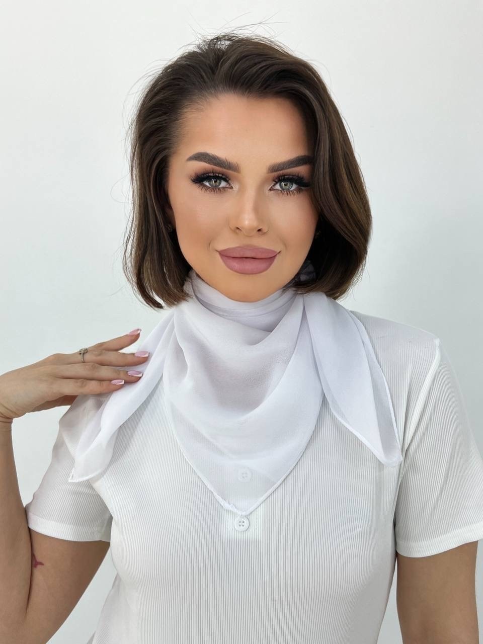 платок косынка ажурная на шею на голову женская,платок косынка на шею,косынка женская на шею,платок шарф накидка церковный,женский платок