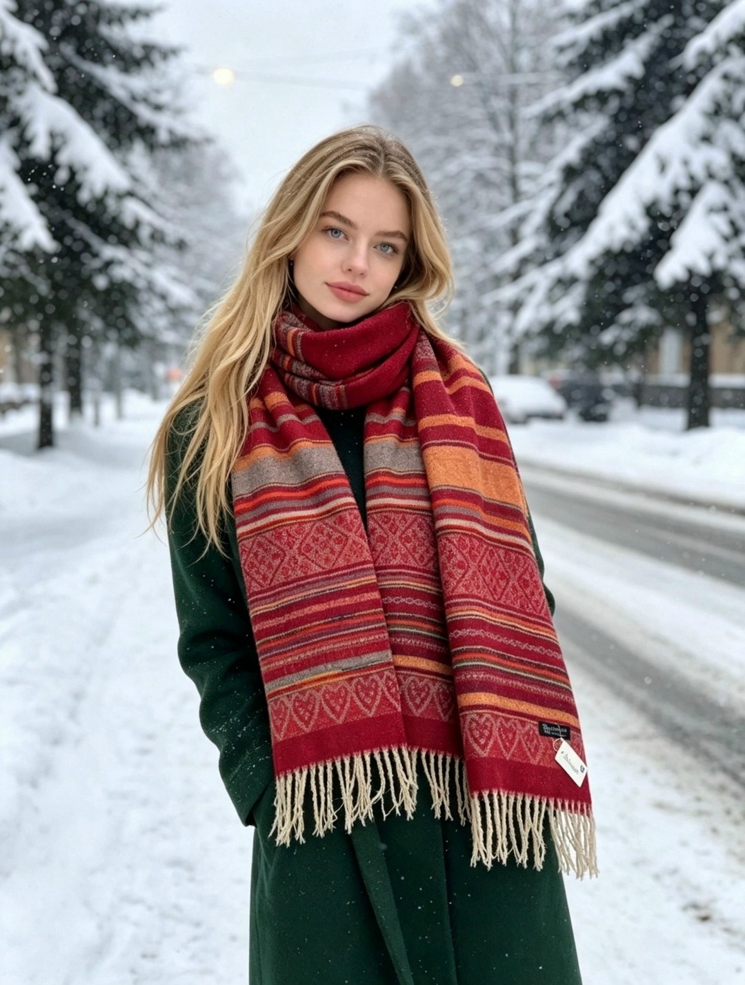 шарф объемный теплый палантин mimigirl,зима одежда,девушка,шарф,шарф женские