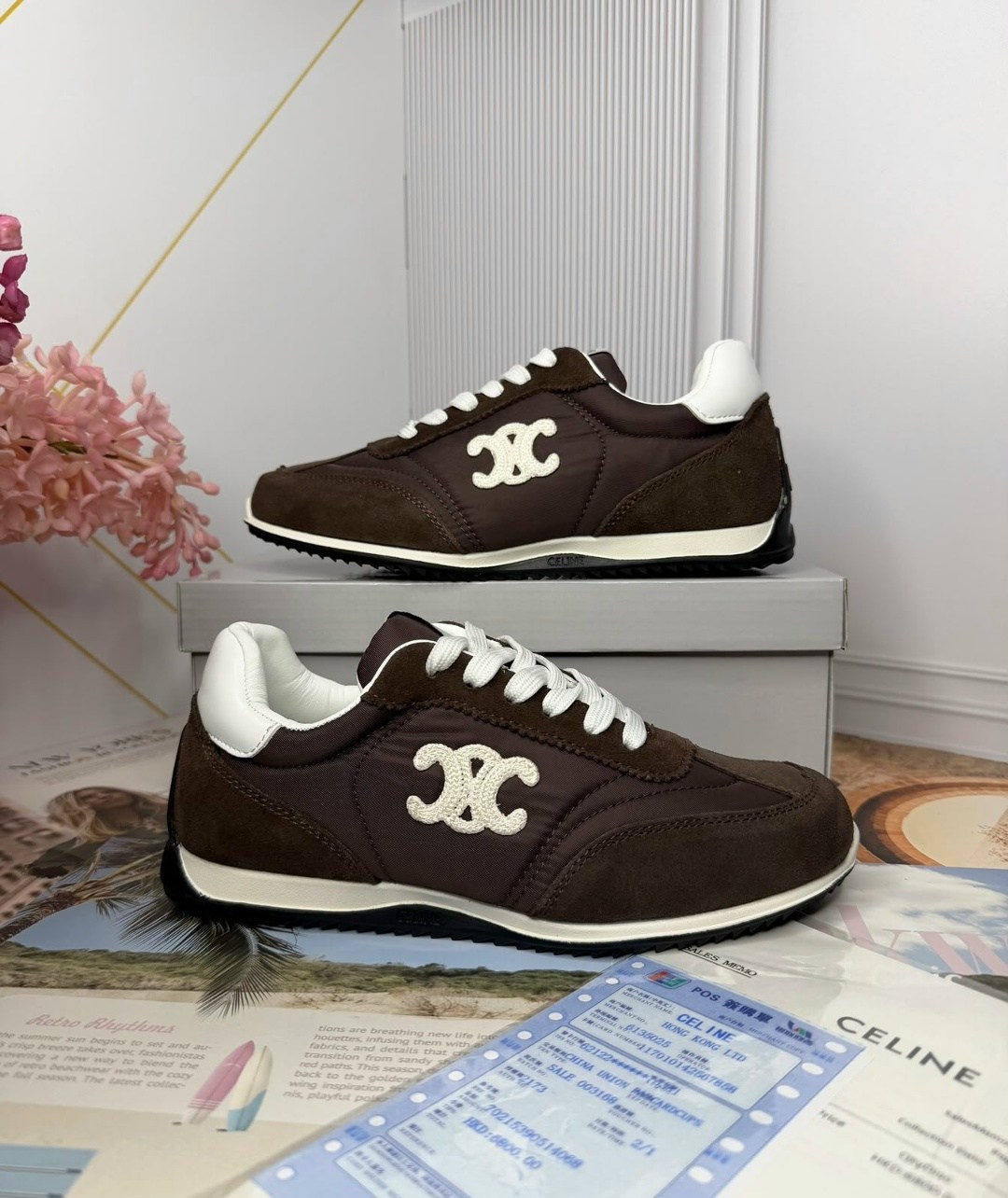 ,кроссовки женскиe,кроссовки celine,спортивная ,модные кроссовки