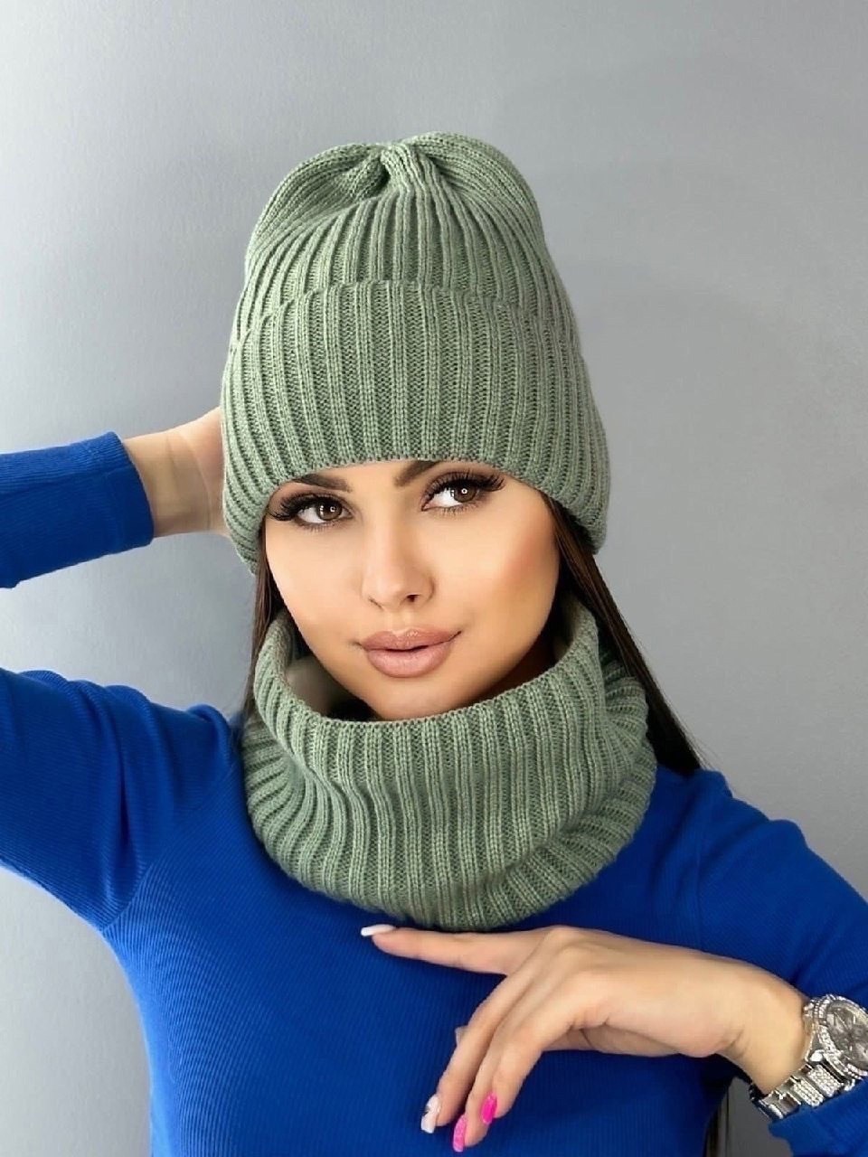 комплект шапка и снуд,комплект шапка снуд женский,шапка снуд,женский комплект шапка,комплект шапки