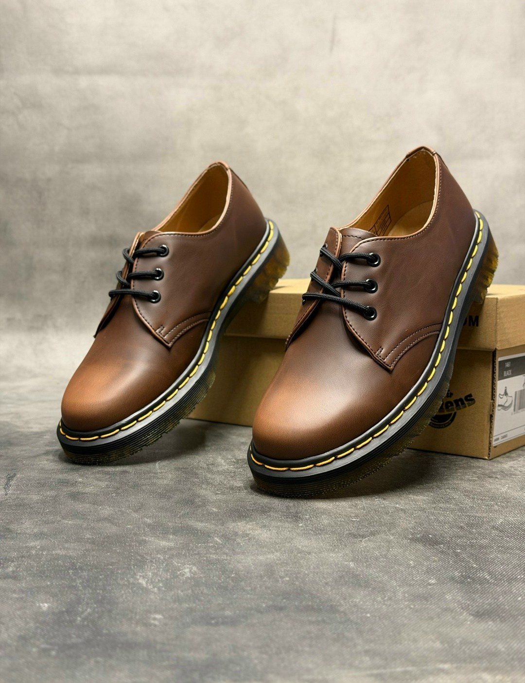 ,полуботинки dr martens,повседневная ,dr martens 1461,мартинсы коричневые