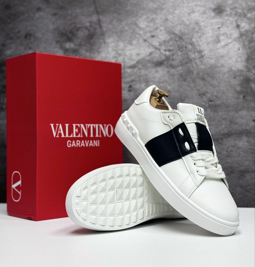 ,кроссовки valentino, спортивная,кроссовки valentino wmns rockstud white black, пара