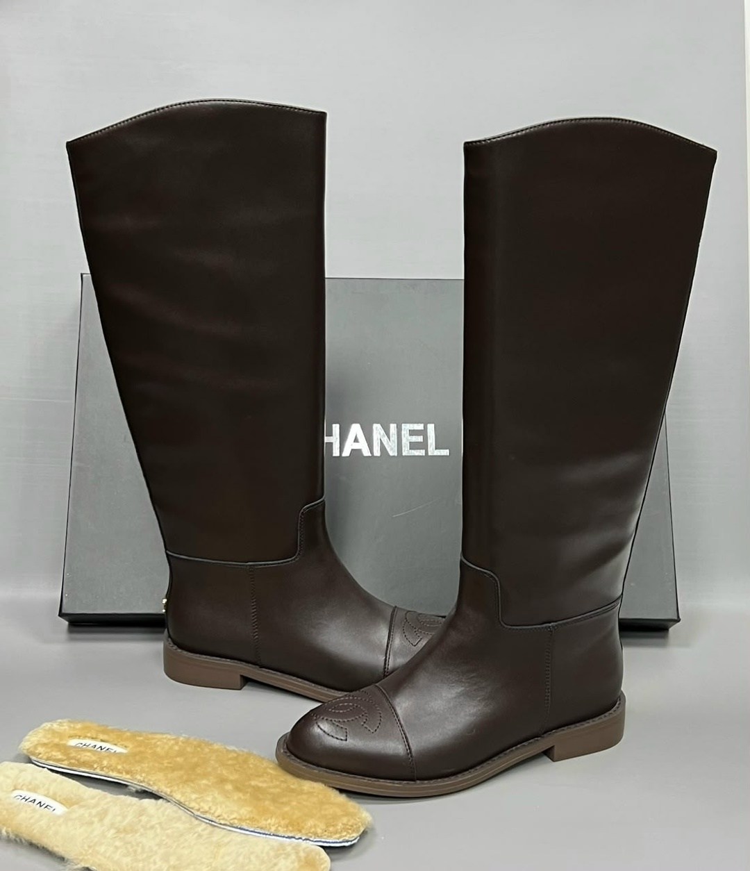 сапоги chanel,женские брендовые кожаные сапоги chanel premium,сапоги,сапоги шанель,