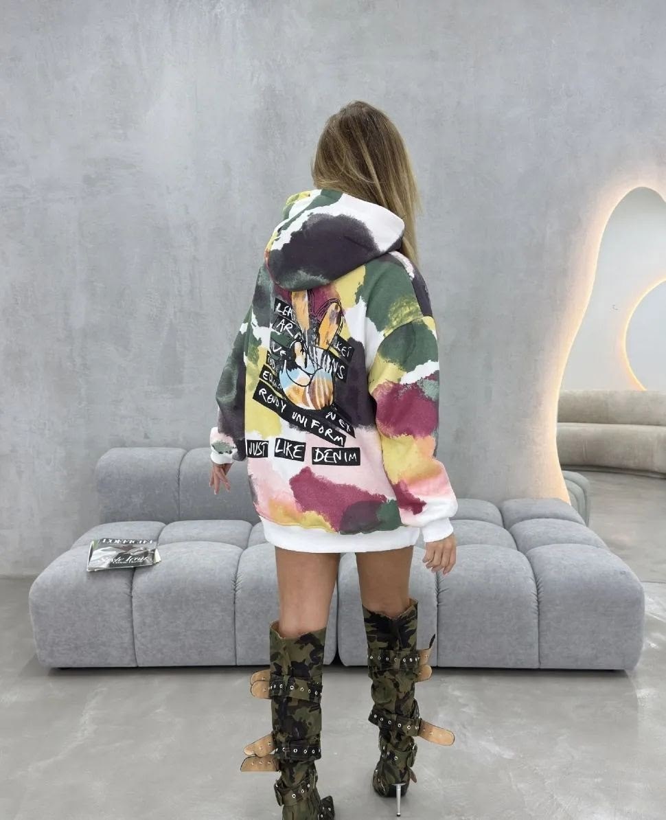 футболка оверсайз с принтом мики маус fashion lux,стильный свитшот,свитшот женская,кофта худи,толстовки свитшот