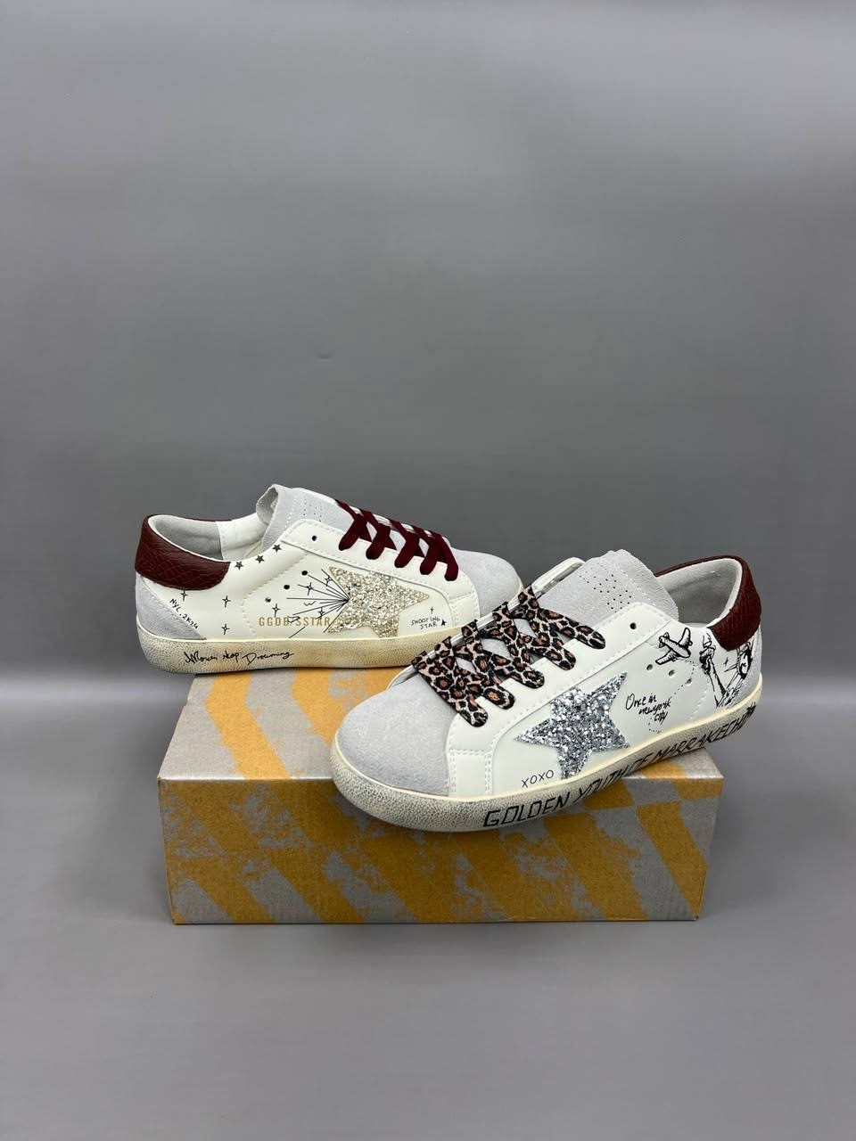 ,golden goose кроссовки,кеды golden goose,женские кроссовки,кеды голден гусы бело коричневые