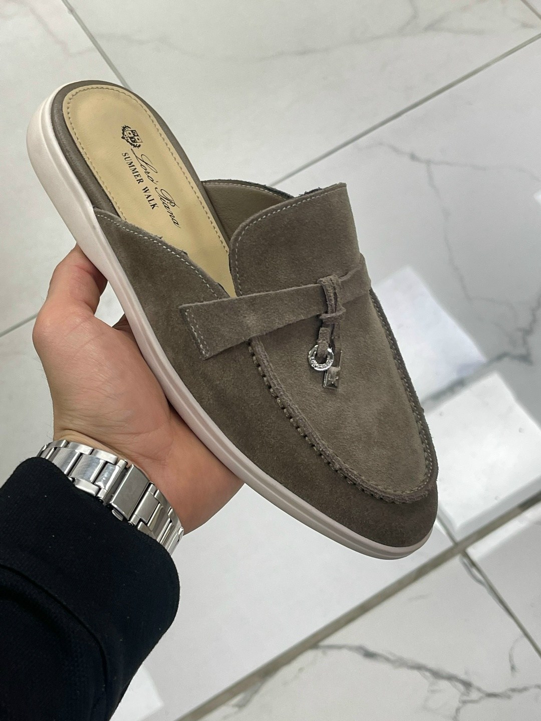 ,сабо замшевые,мюли loro piana,женская ,loro piana лоферы