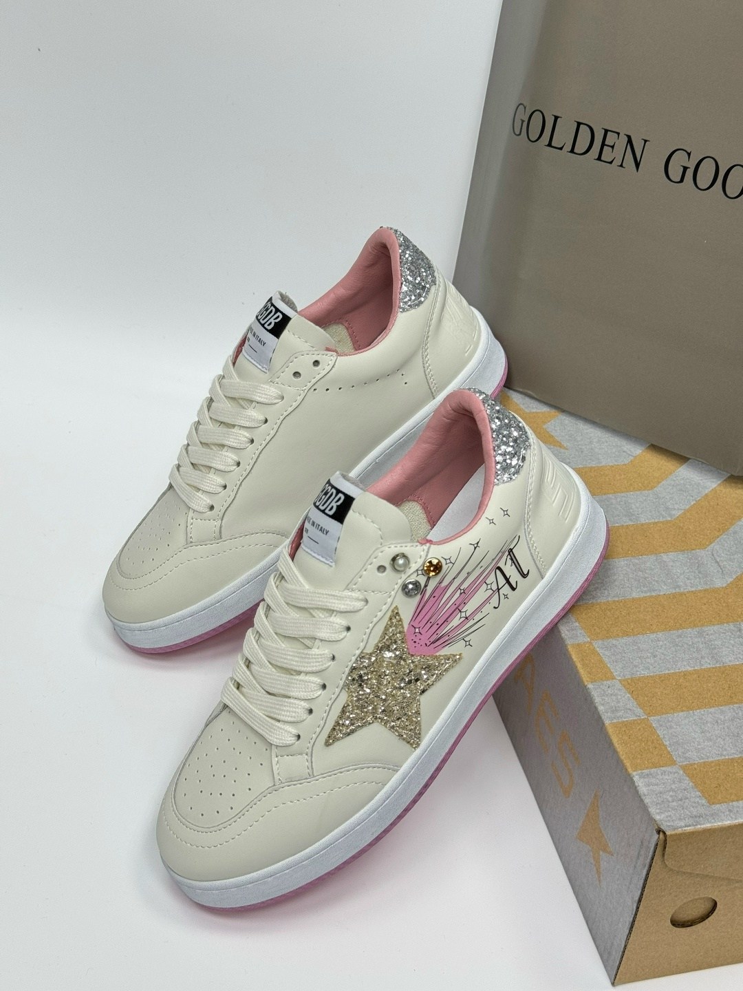 кроссовки golden goose,кроссовки golden goose ball star,кроссовки golden goose женские,кроссовки golden goose wmns ballstar milk gold кремовый,низкие кожаные кроссовки ballstar 12164 golden goose муль