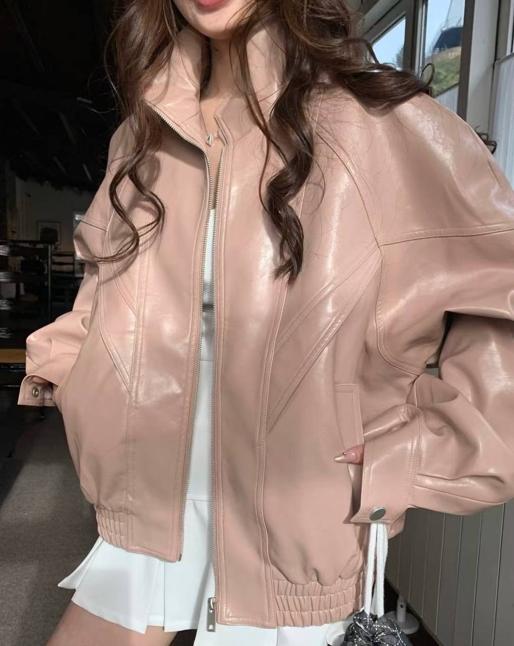 женская куртка из искусственной кожи,модная куртка,повседневная куртка,модная женская куртка из искусственной кожи,куртка