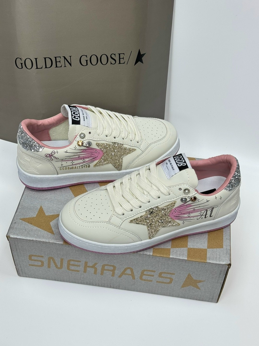 кроссовки golden goose,кроссовки golden goose ball star,кроссовки golden goose женские,кроссовки golden goose wmns ballstar milk gold кремовый,низкие кожаные кроссовки ballstar 12164 golden goose муль