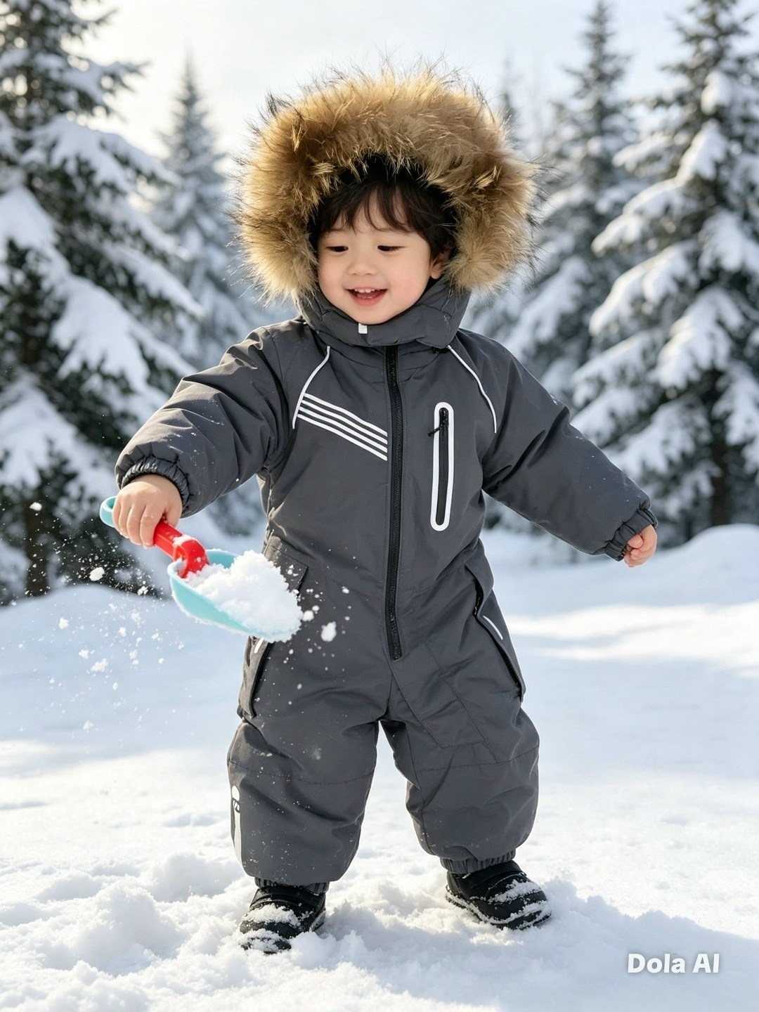 черный зимний комбинезон на мальчика kzm-009-5,зимний комбинезон pogo kids,детский зимний комбинезон,зимний комбинезон для мальчика 74 80 86,комбинезон зимний