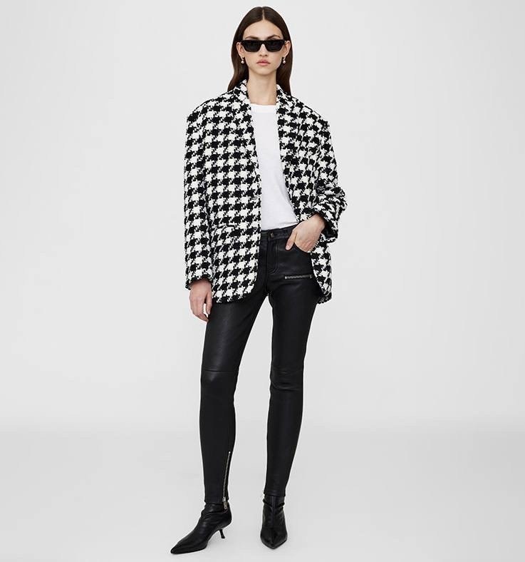 твидовый жакет zara,жакеты,твидовый жакет зара,женские жакеты,жакет гусиная лапка