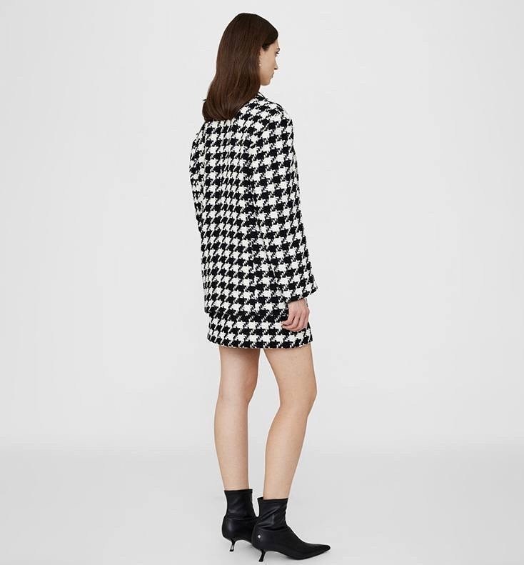 твидовый жакет zara,жакеты,твидовый жакет зара,женские жакеты,жакет гусиная лапка
