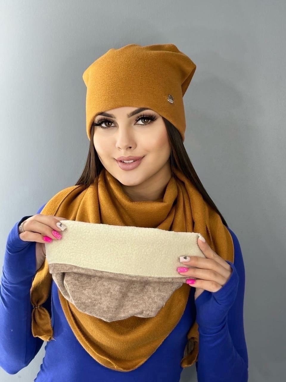 комплект шапка снуд,шапка платок,шапка снуд,комплект шапка женская и снуд,женский комплект шапка
