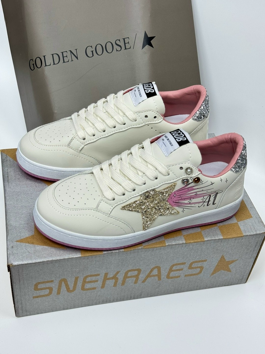 кроссовки golden goose,кроссовки golden goose ball star,кроссовки golden goose женские,кроссовки golden goose wmns ballstar milk gold кремовый,низкие кожаные кроссовки ballstar 12164 golden goose муль