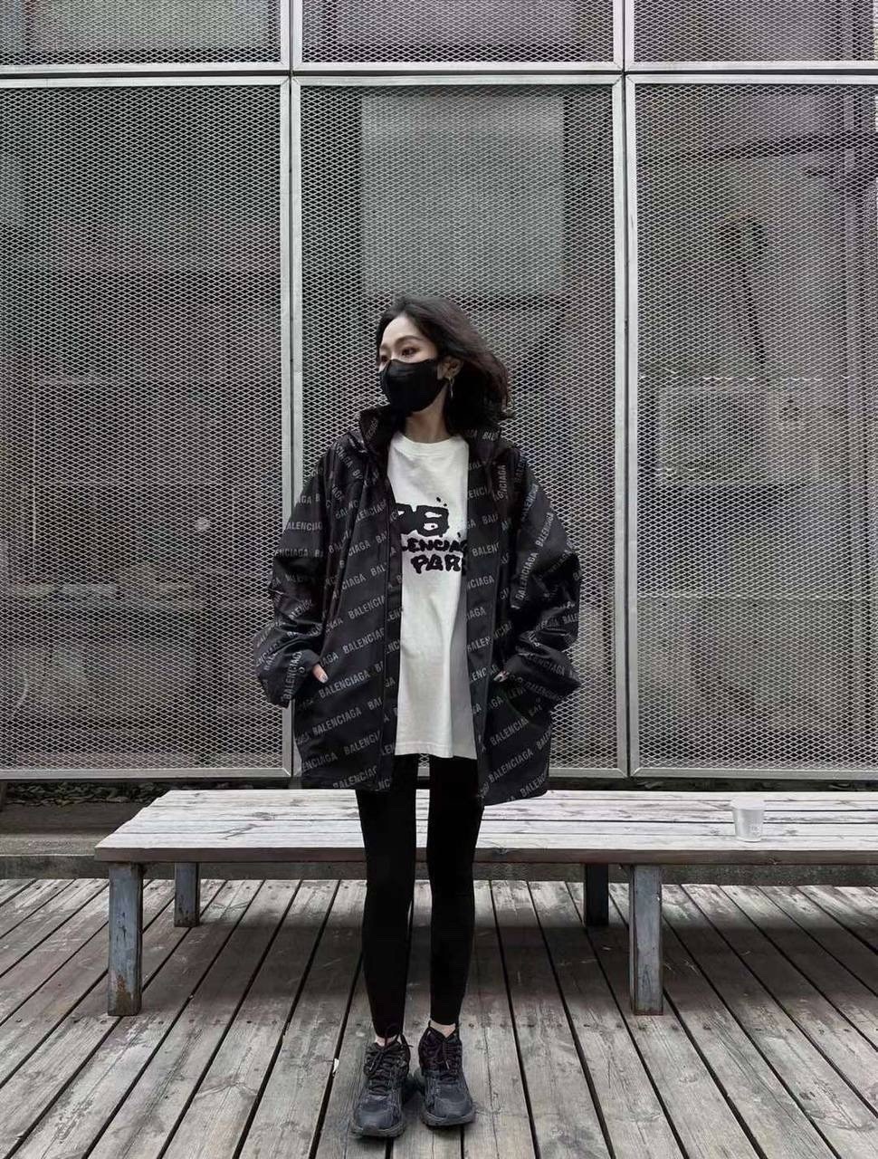 комплект верхней одежды balenciaga,баленсиага кристобаль,balenciaga windbreaker,уличная куртка