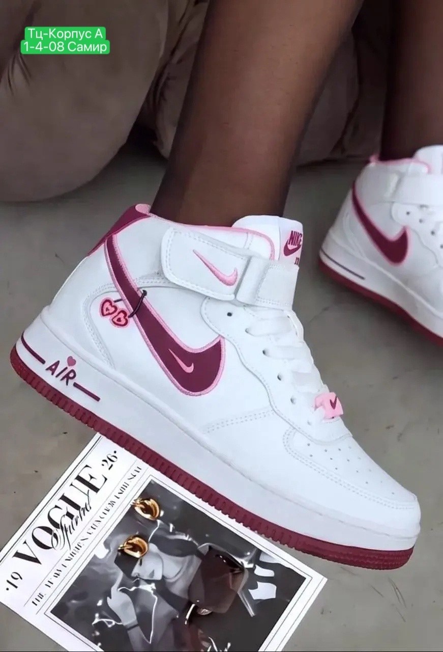 кроссовки,женские кроссовки,кроссовки высокие,кросcовки nike air force 1,кроссовки на подошве