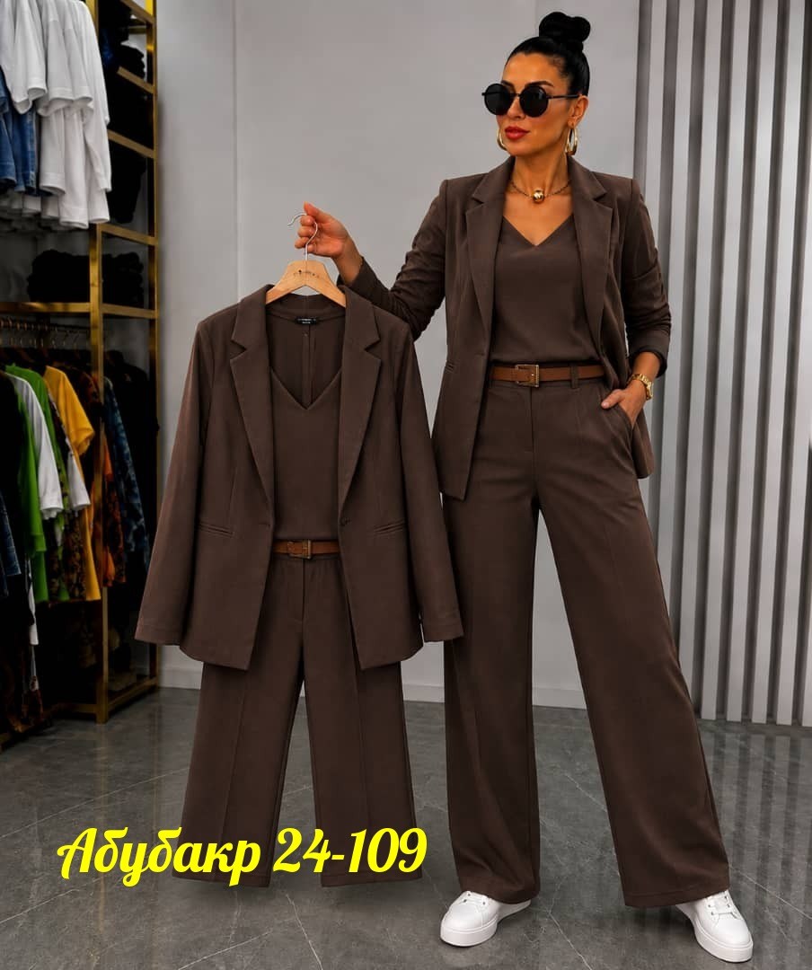 костюм женский ayim style голубой,брючный костюм,костюм женский тройка,костюм женский,голубой брючный костюм женский