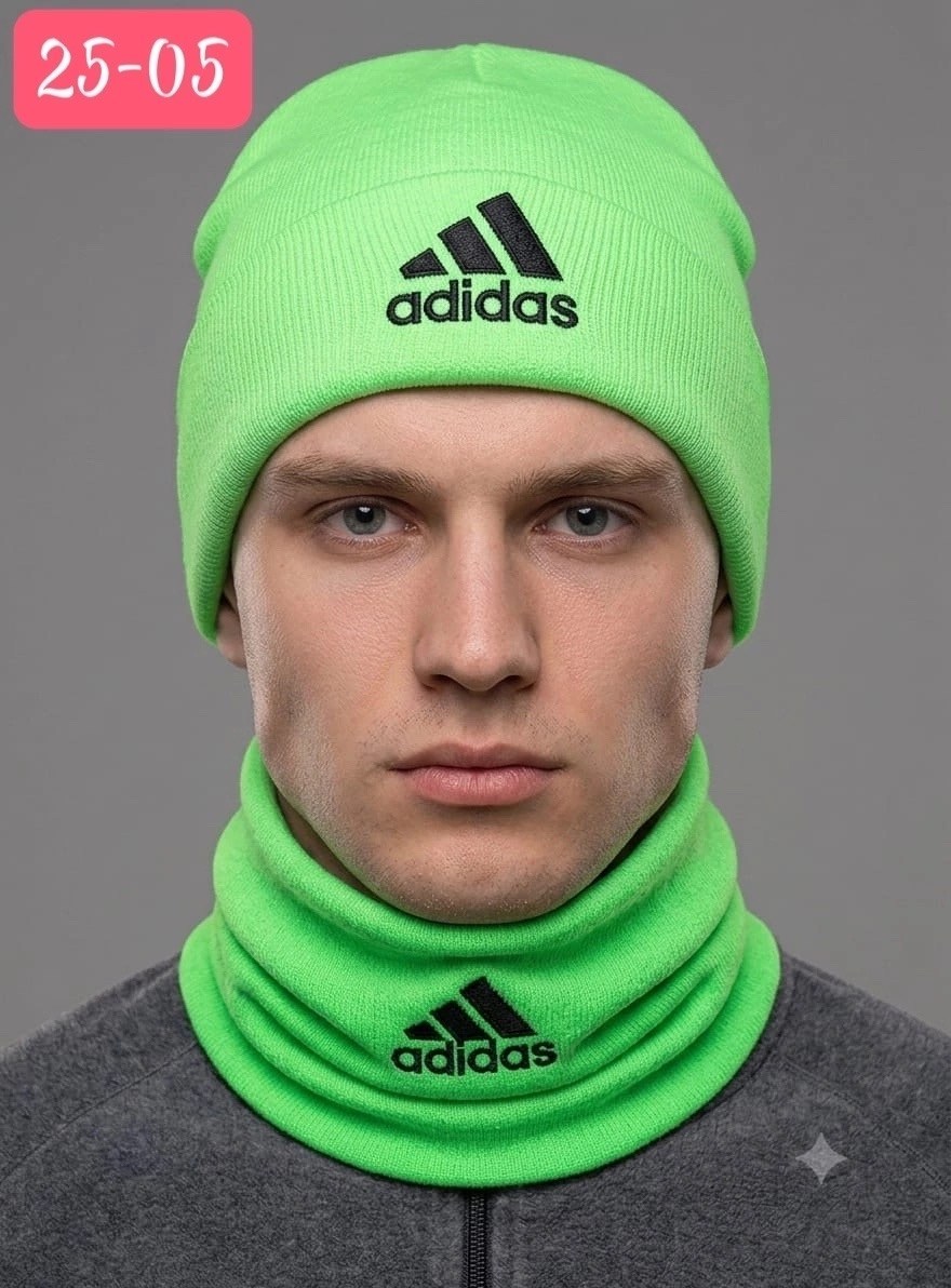 шапка снуд мужская,шапка мужская adidas,снуд adidas мужской,комплект шапка и снуд,комплект мужской шапка