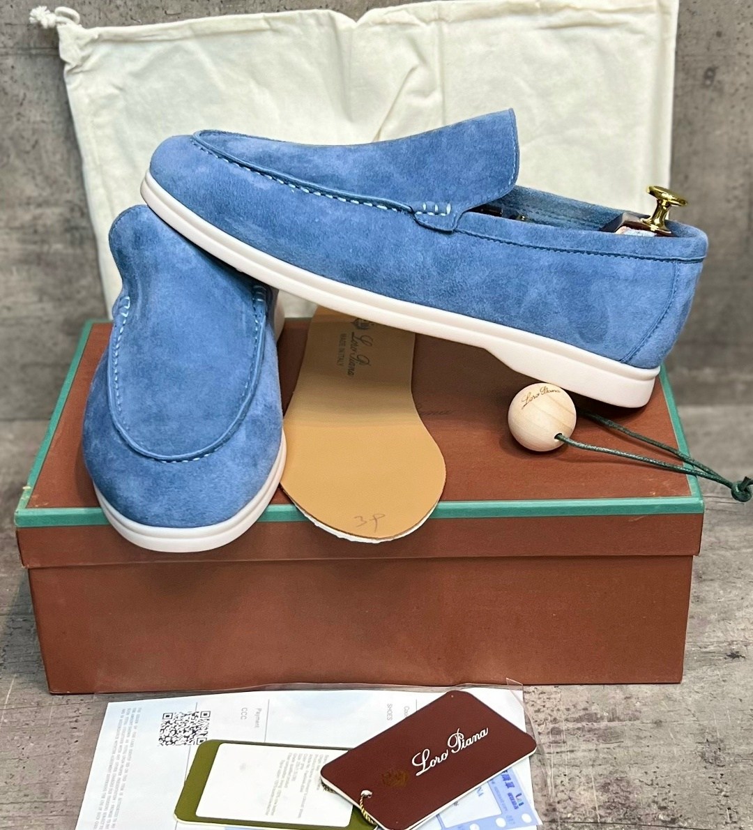 лоферы loro piana summer walk замшевые,,лоферы loro piana,мокасины лоро пиано мужские,лоферы из замши голубые