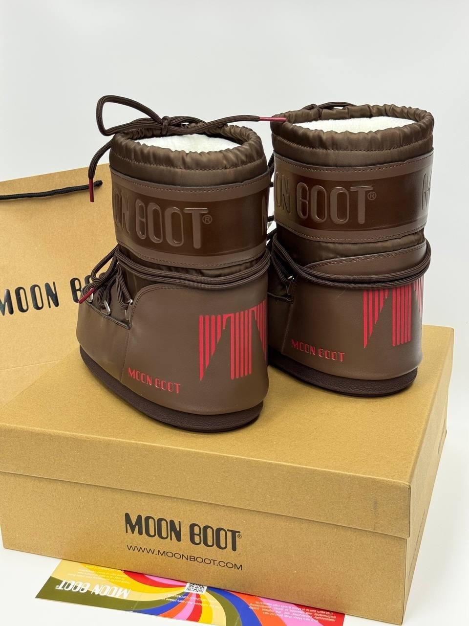 зимние ботинки moon boot,детские зимние ботинки icon nylon moon boot коричневый,ботинки moon boot,зимние ботинки icon moon boot kids коричневый,зимние сапоги moon boot
