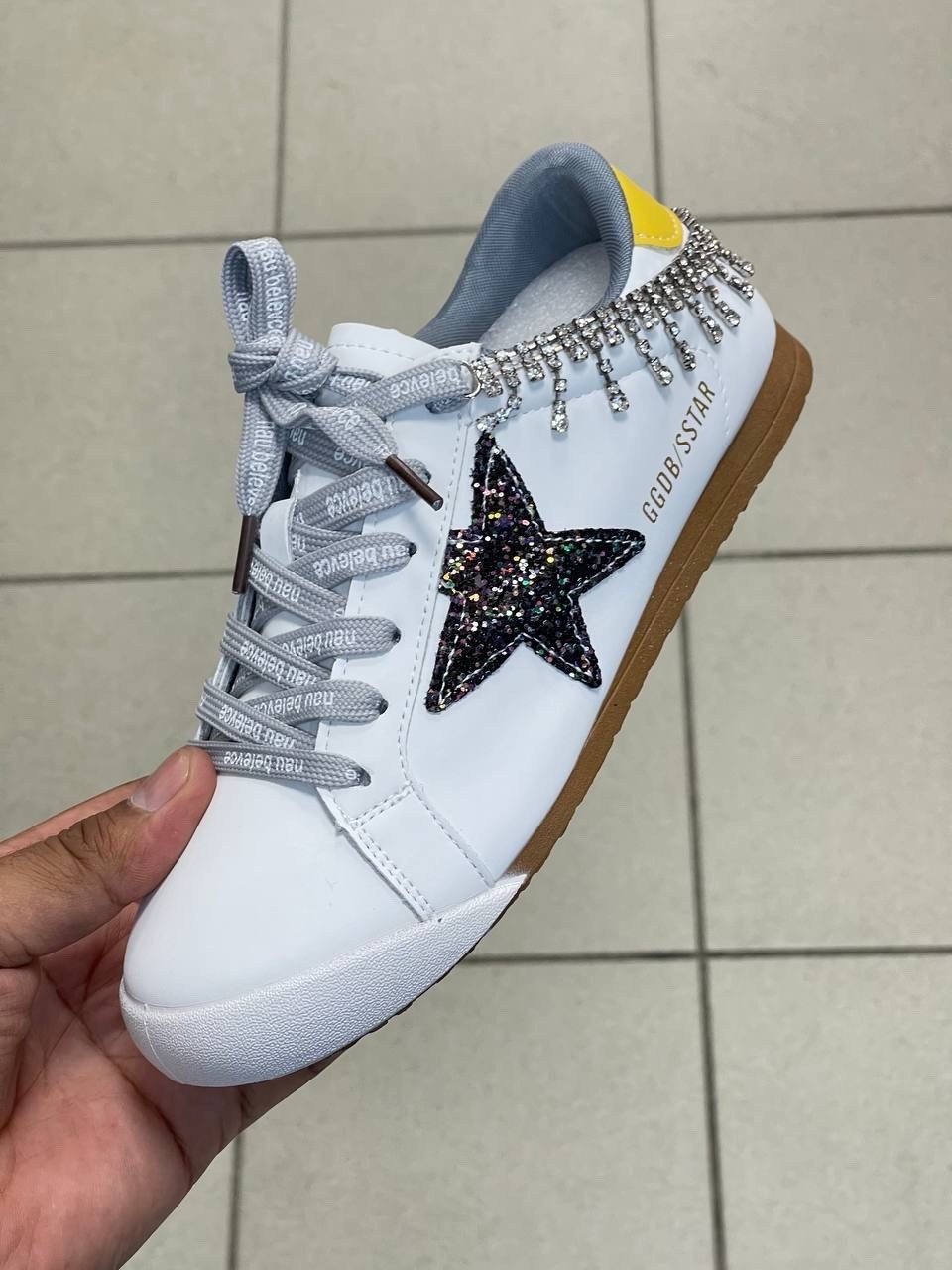 , женская,golden goose кроссовки super-star коричневый,кроссовки golden goose,кеды golden goose