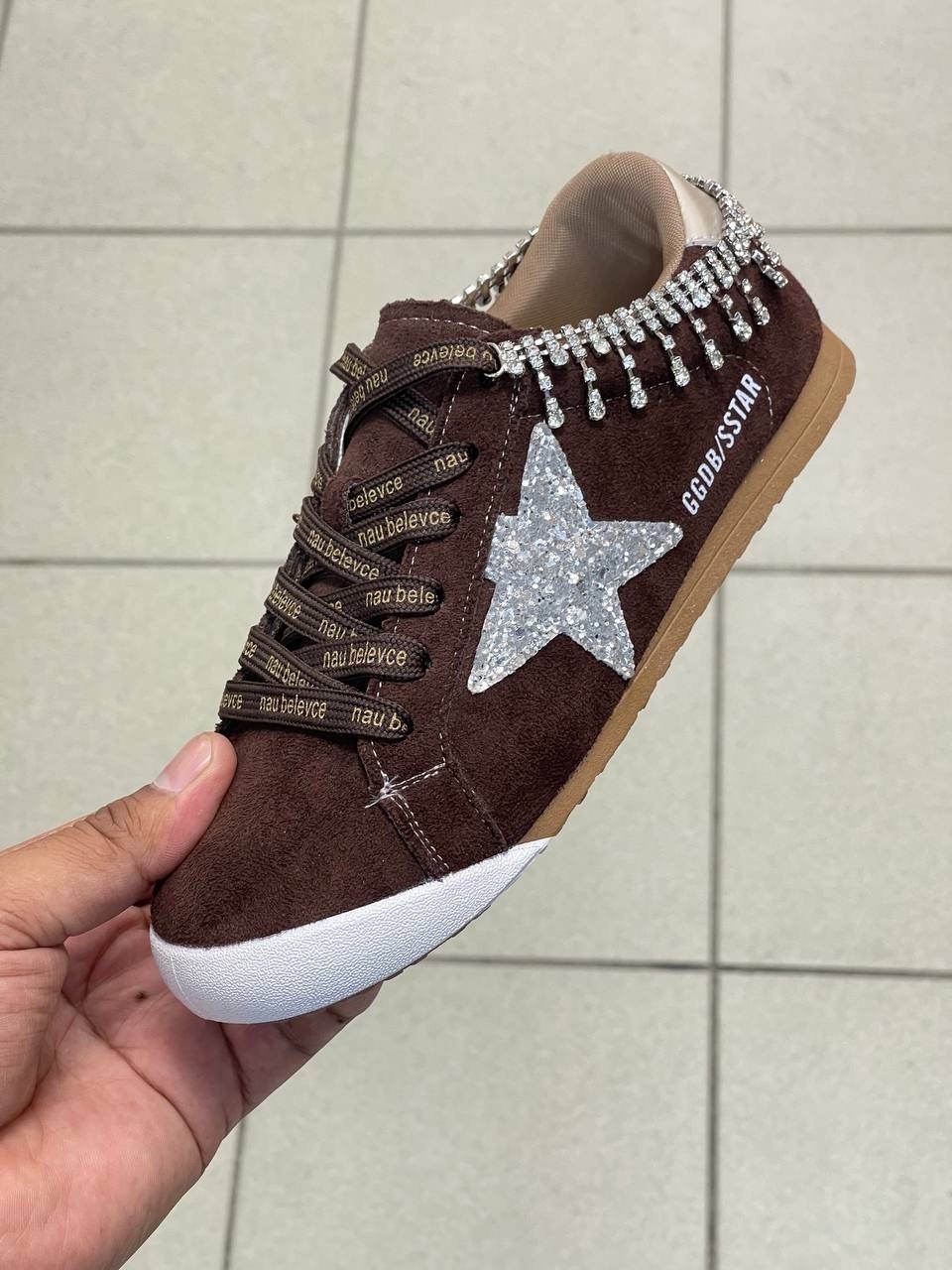 , женская,golden goose кроссовки super-star коричневый,кроссовки golden goose,кеды golden goose