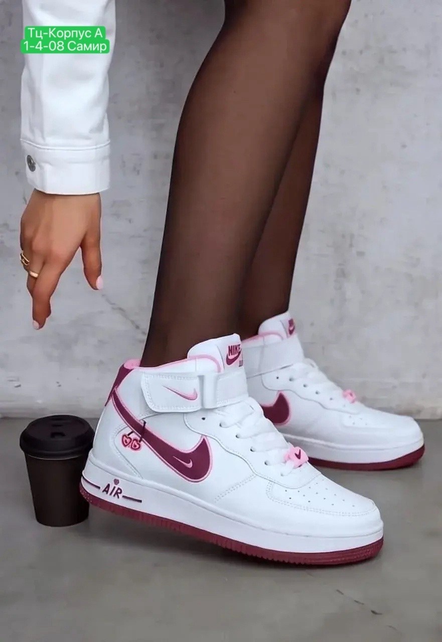 кроссовки,женские кроссовки,кроссовки высокие,кросcовки nike air force 1,кроссовки на подошве