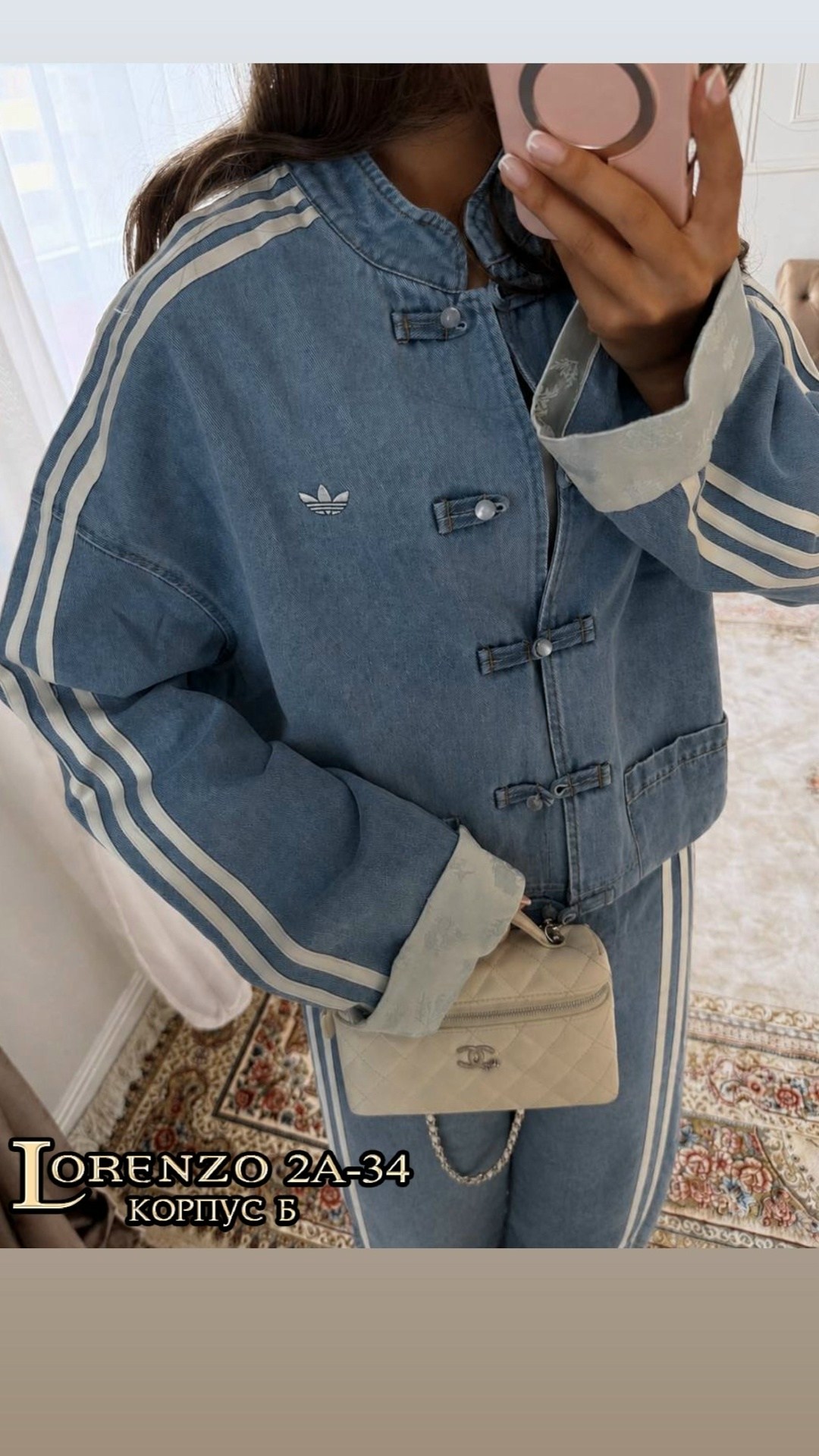 куртка новая джинсовая куртка в китайском стиле с узлами adidas,повседневная куртка,джинсовая куртка,куртка джинсовая adidas,женская куртка