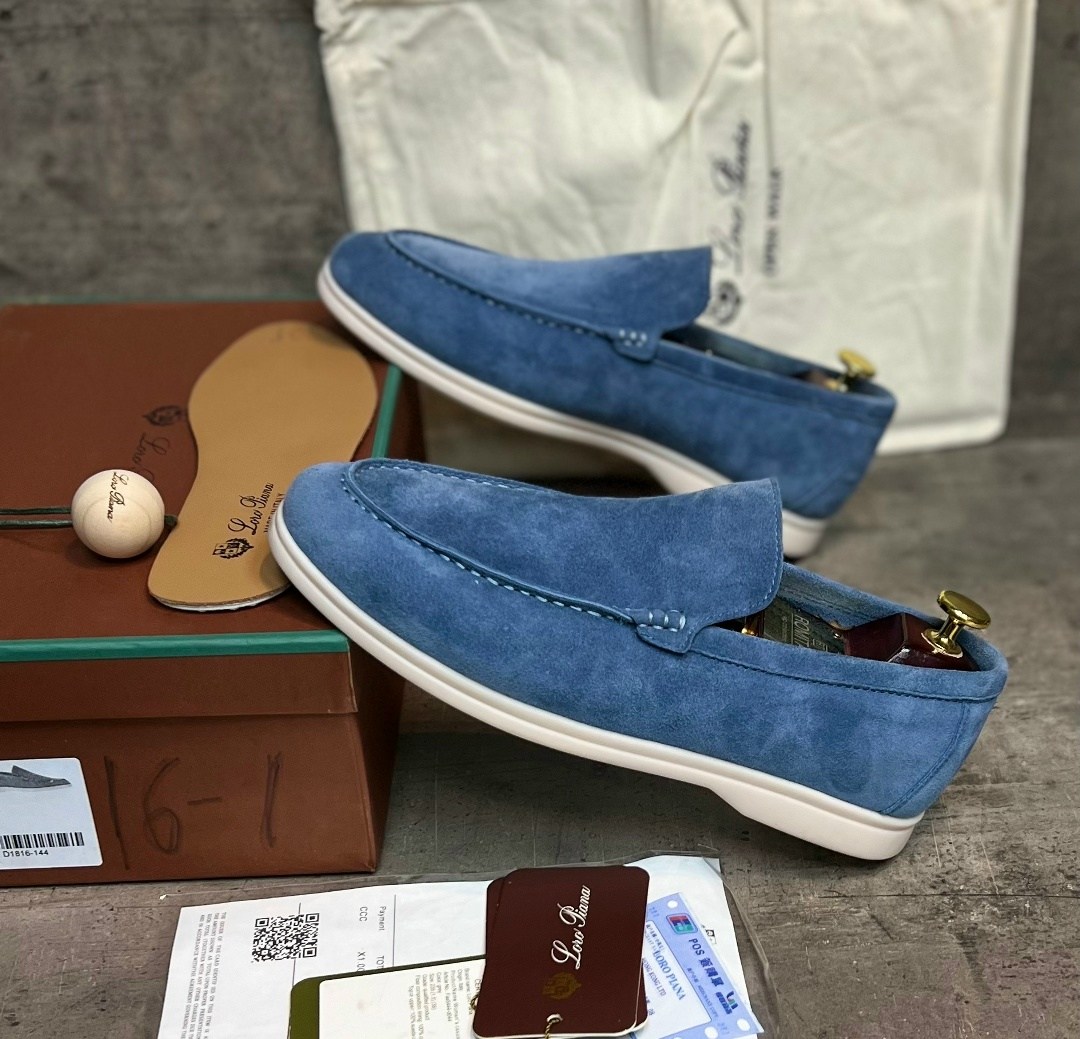 лоферы loro piana summer walk замшевые,,лоферы loro piana,мокасины лоро пиано мужские,лоферы из замши голубые