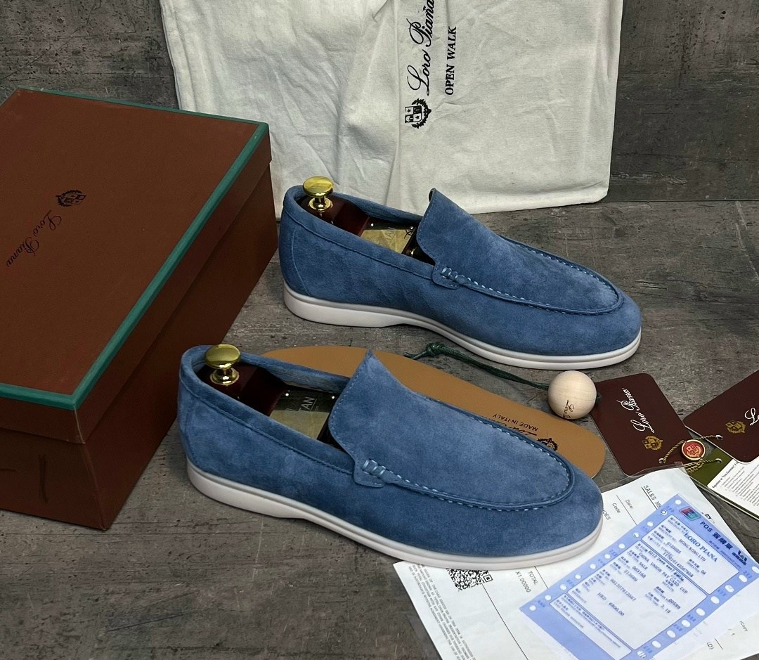 лоферы loro piana summer walk замшевые,,лоферы loro piana,мокасины лоро пиано мужские,лоферы из замши голубые