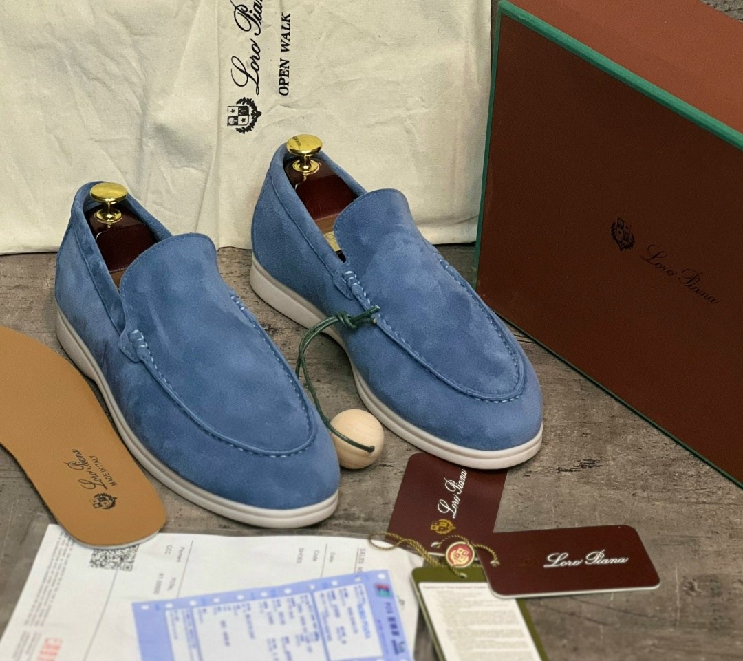 лоферы loro piana summer walk замшевые,,лоферы loro piana,мокасины лоро пиано мужские,лоферы из замши голубые