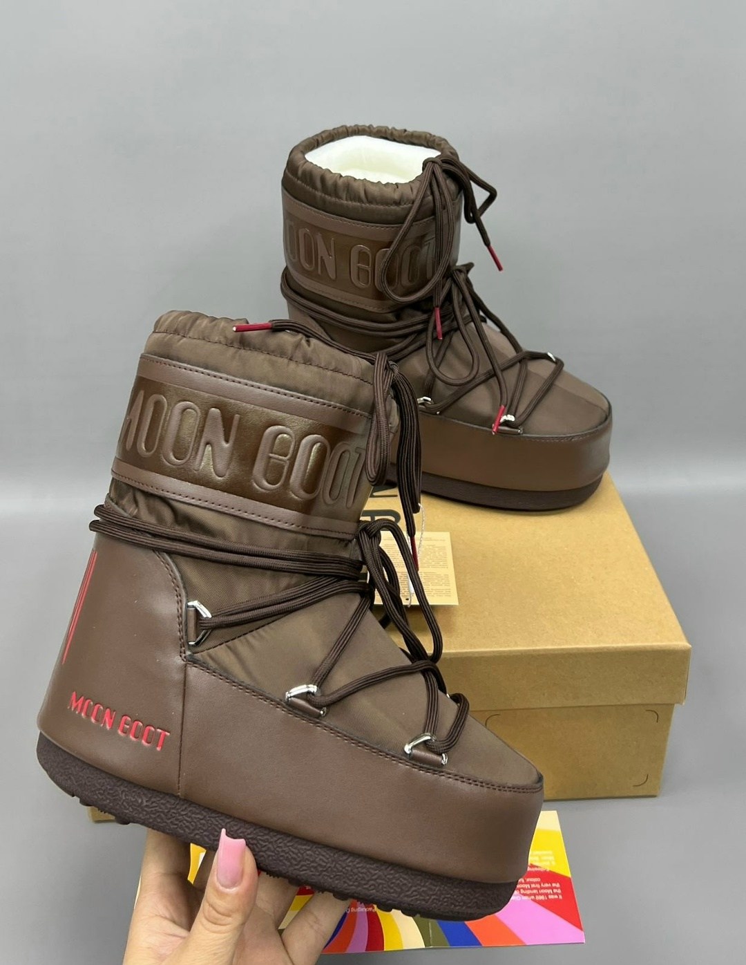 детские зимние ботинки icon nylon moon boot коричневый,зимние ботинки moon boot,зимние ботинки moon boot nylon moon boot,луноходы moon boot,зимние ботинки icon moon boot kids коричневый