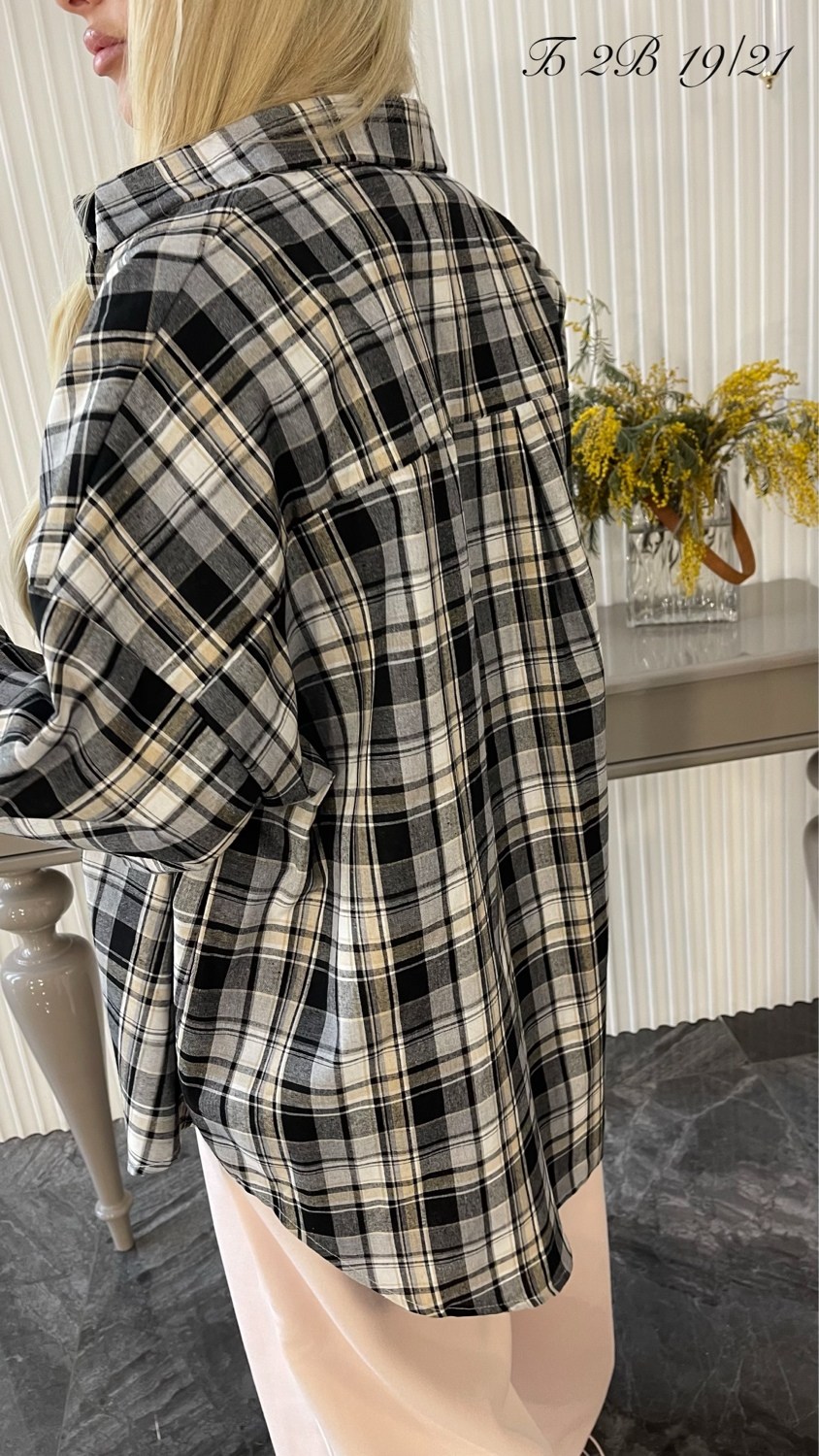 рубашка оверсайз в клетку теплая betrendy wear,женская рубашка,женская рубашка в клетку,рубашка в клетку,рубашка в клетку оверсайз