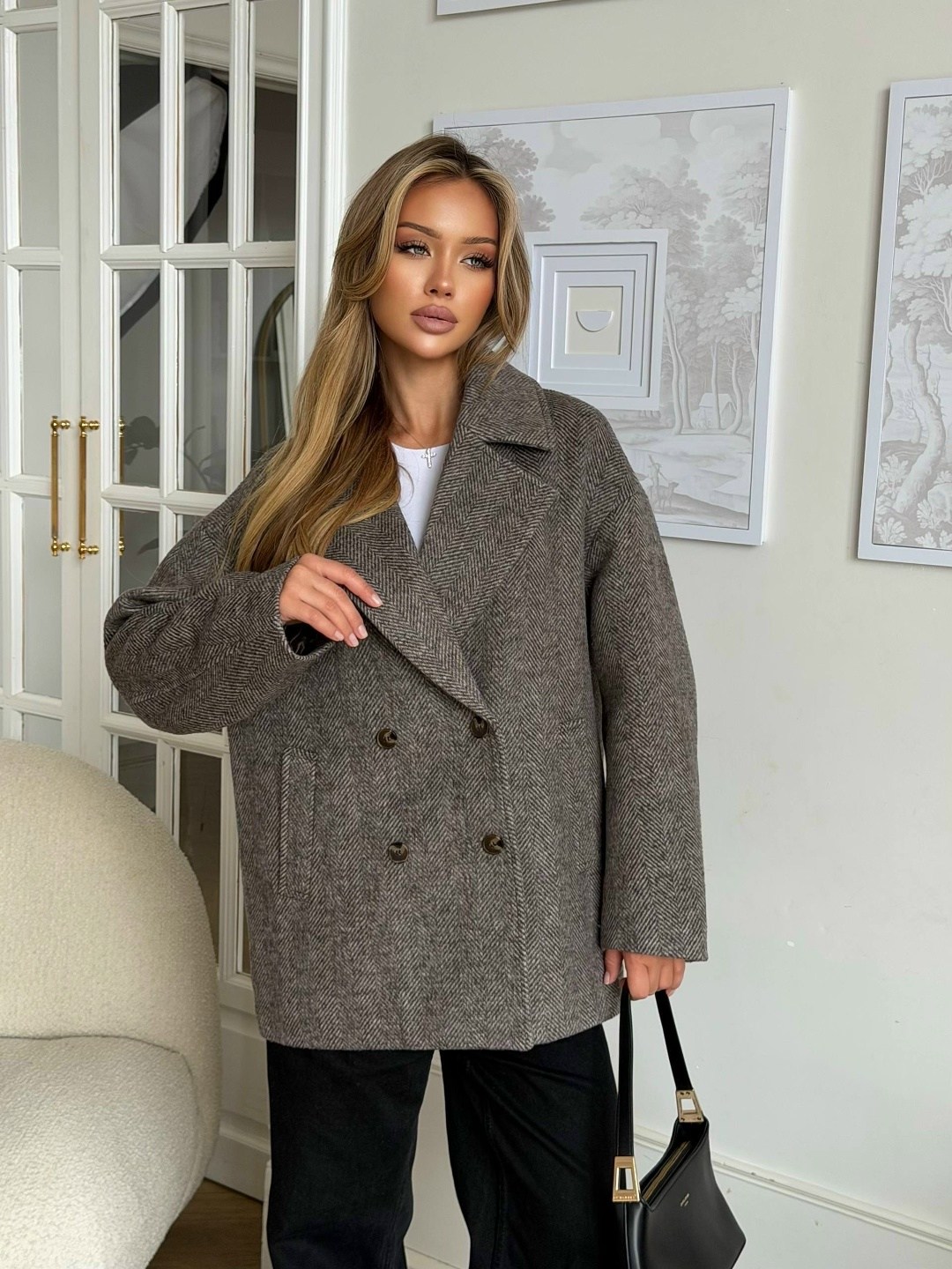 короткое полупальто пиджак демисезонное moza*luna 255032364,полупальто,пальто женские,короткое пальто,пальто пиджак оверсайз