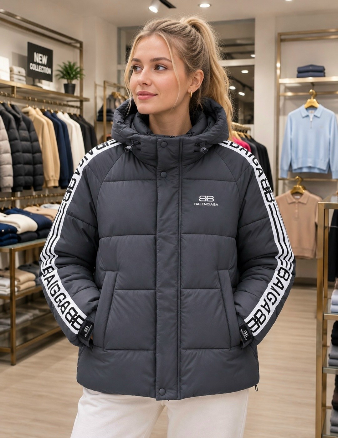 куртка зимняя оверсайз gabrielle store,куртка женская,женская зимняя куртка,пуховик женский,куртка женская бежевая