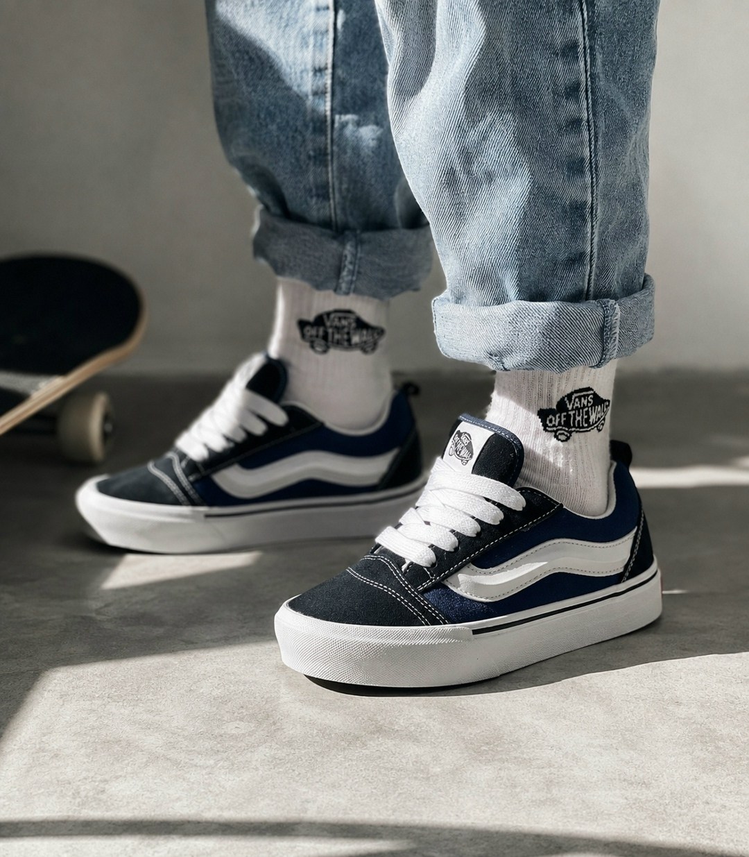 кеды vans knu skool,кроссовки,вансы синие,vans knu skool,кроссовки кеды vans knu skool