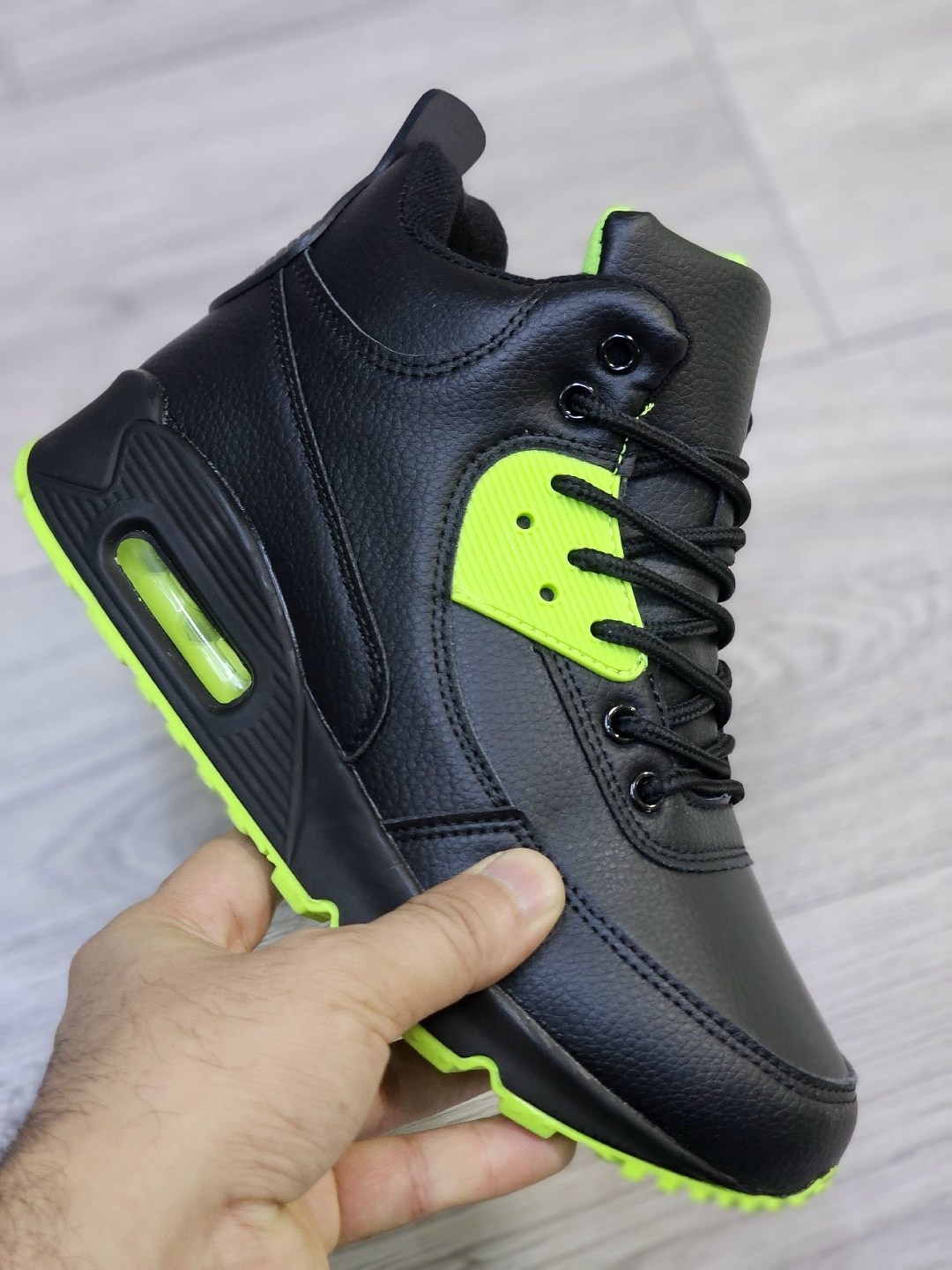 ,мужские зимние кроссовки nike а2253-2,мужской кроссовки,зимние кроссовки,мужские зимние кроссовки черного цвета найк