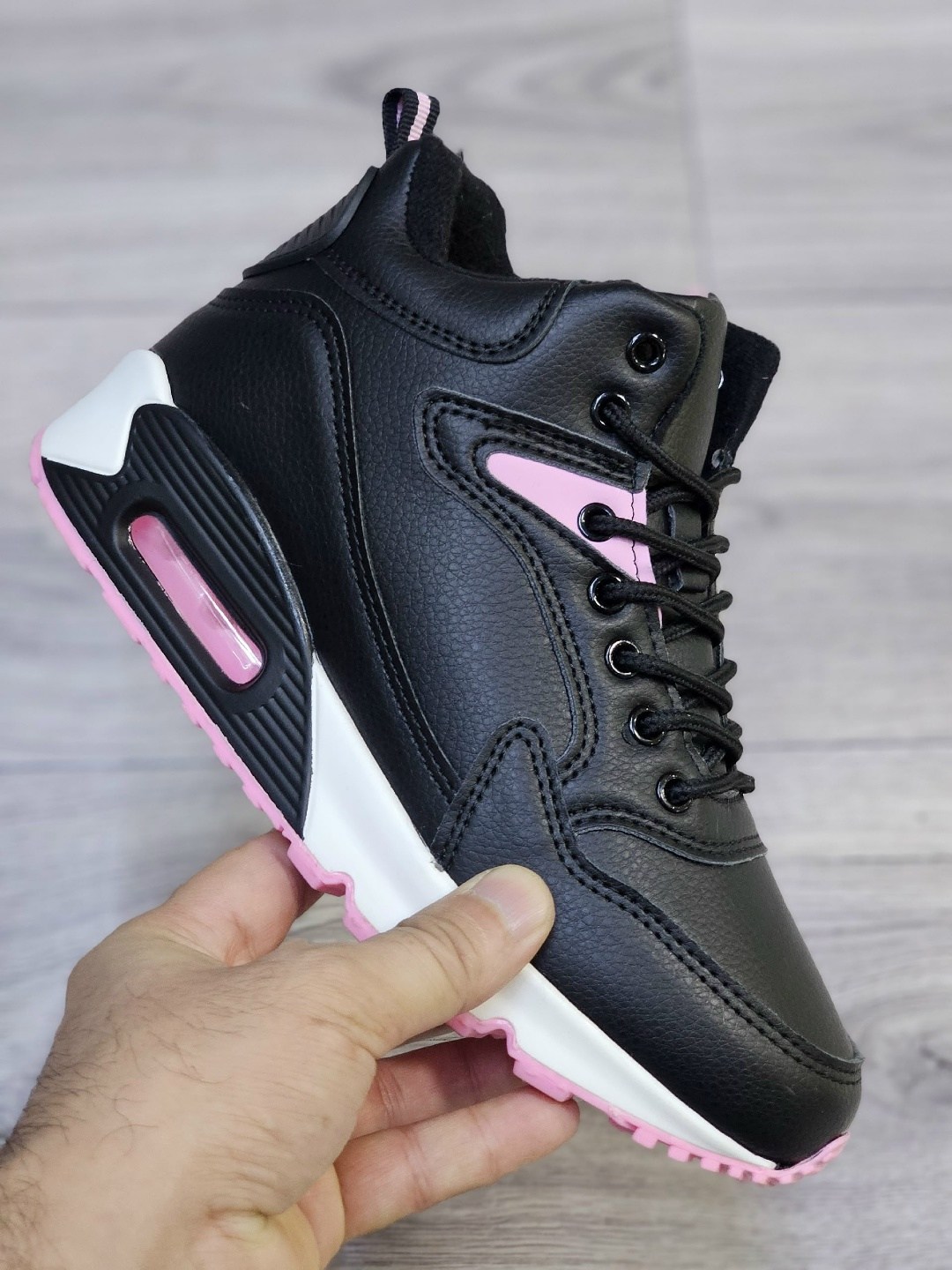 ,мужские зимние кроссовки nike а2253-2,мужской кроссовки,зимние кроссовки,мужские зимние кроссовки черного цвета найк