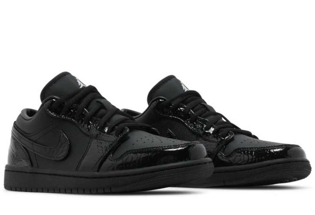 nike air jordan 1 low,nike air jordan 1 low se,air jordan 1 low,чёрные кроссовки nike air jordan 1 low se black croc,air jordan 1 low se