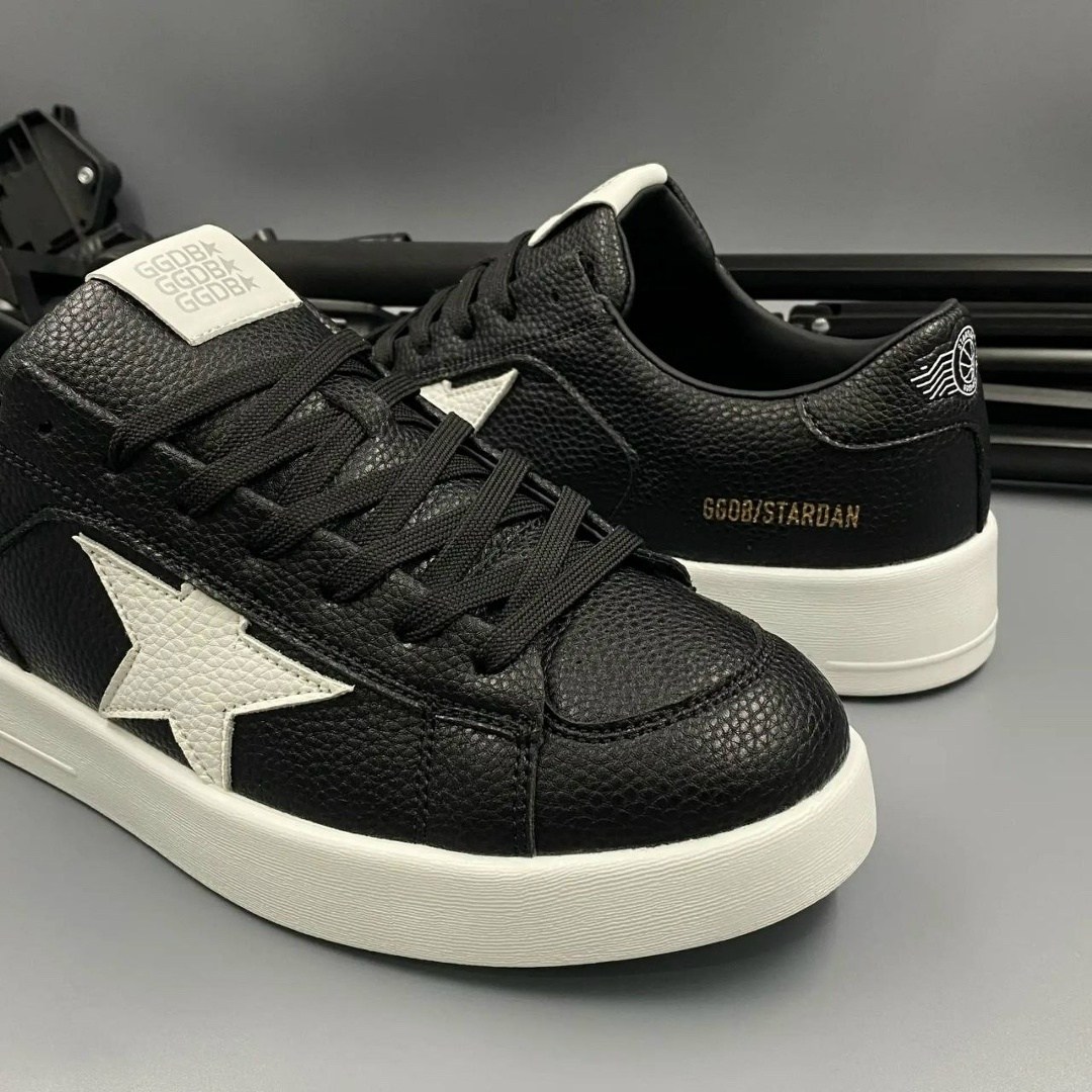,golden goose кеды hi star на платформе черный,черные кроссовки,кеды golden goose,кеды мужские