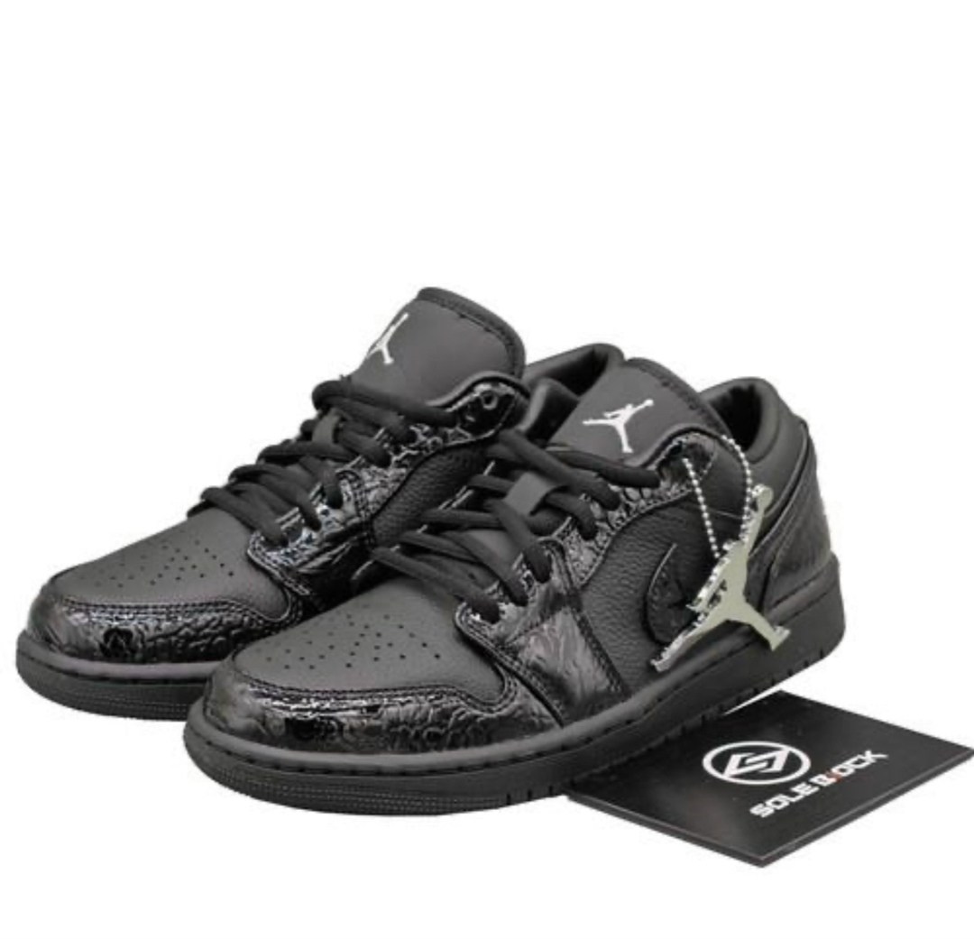 nike air jordan 1 low,nike air jordan 1 low se,air jordan 1 low,чёрные кроссовки nike air jordan 1 low se black croc,air jordan 1 low se