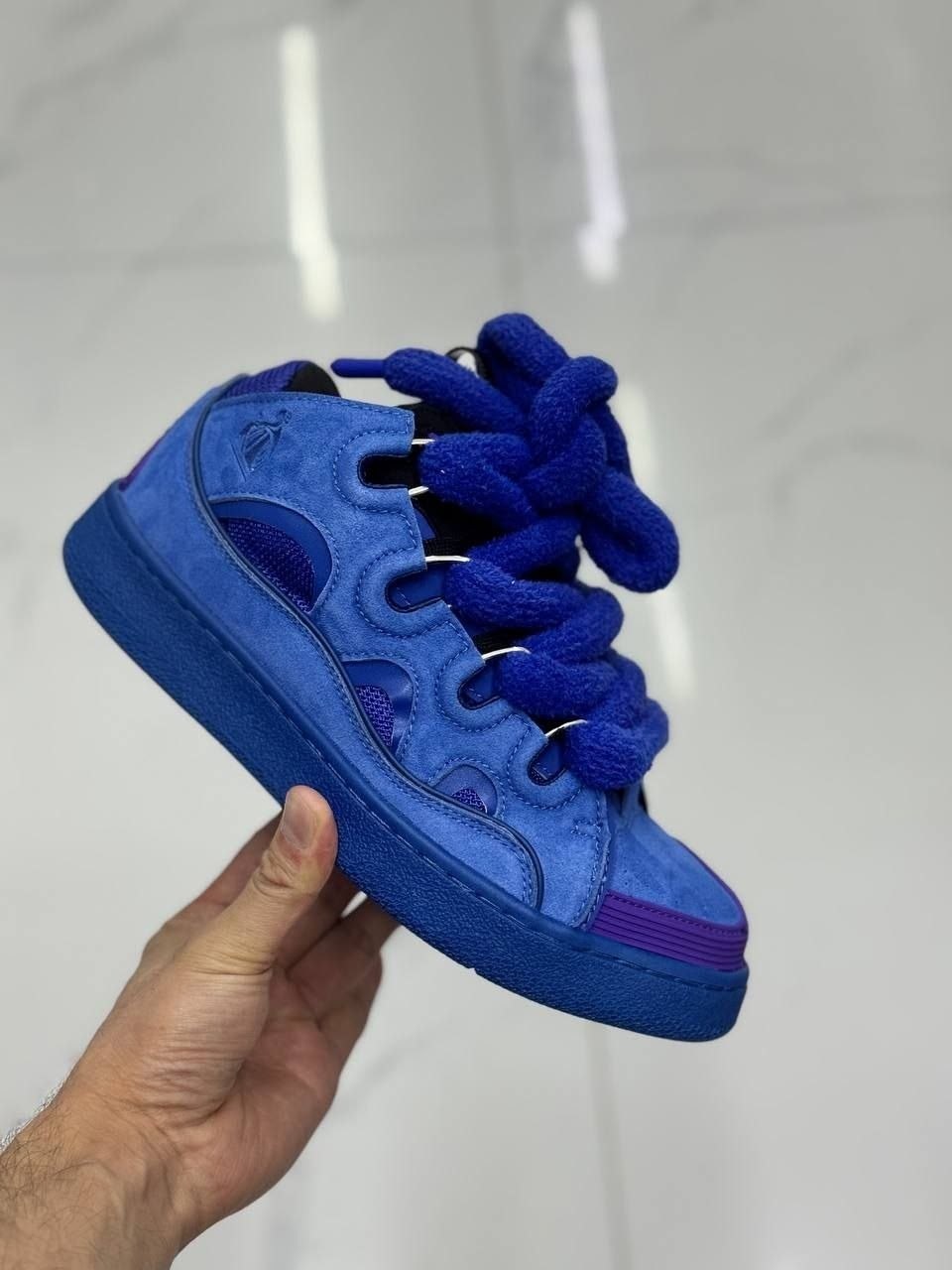 кроссовки curb lanvin синий,кроссовки lanvin,,curb lanvin кроссовки,кроссовки lanvin curb sneakers metallic-majorelle blue