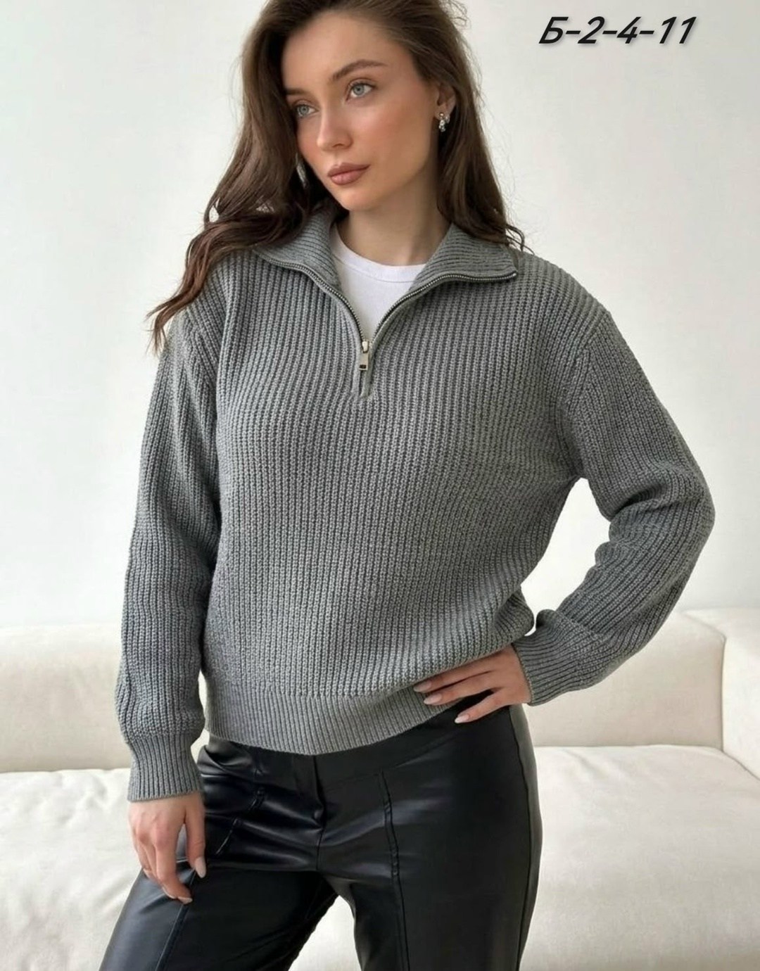 свитер с горлом на молнии оверсайз kk fashion,свитер вязаный оверсайз с горлом на молнии mycloz 266144321,свитер вязаный оверсайз с горлом на молнии,свитер женский,свитер вязаный оверсайз с горлом на